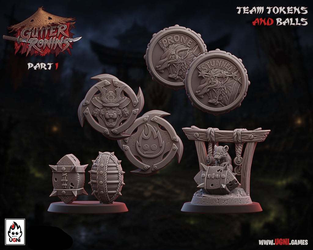 Gutter Ronins - Ratmen Team - Tabletop Wargaming Team - Ugni Miniatures
