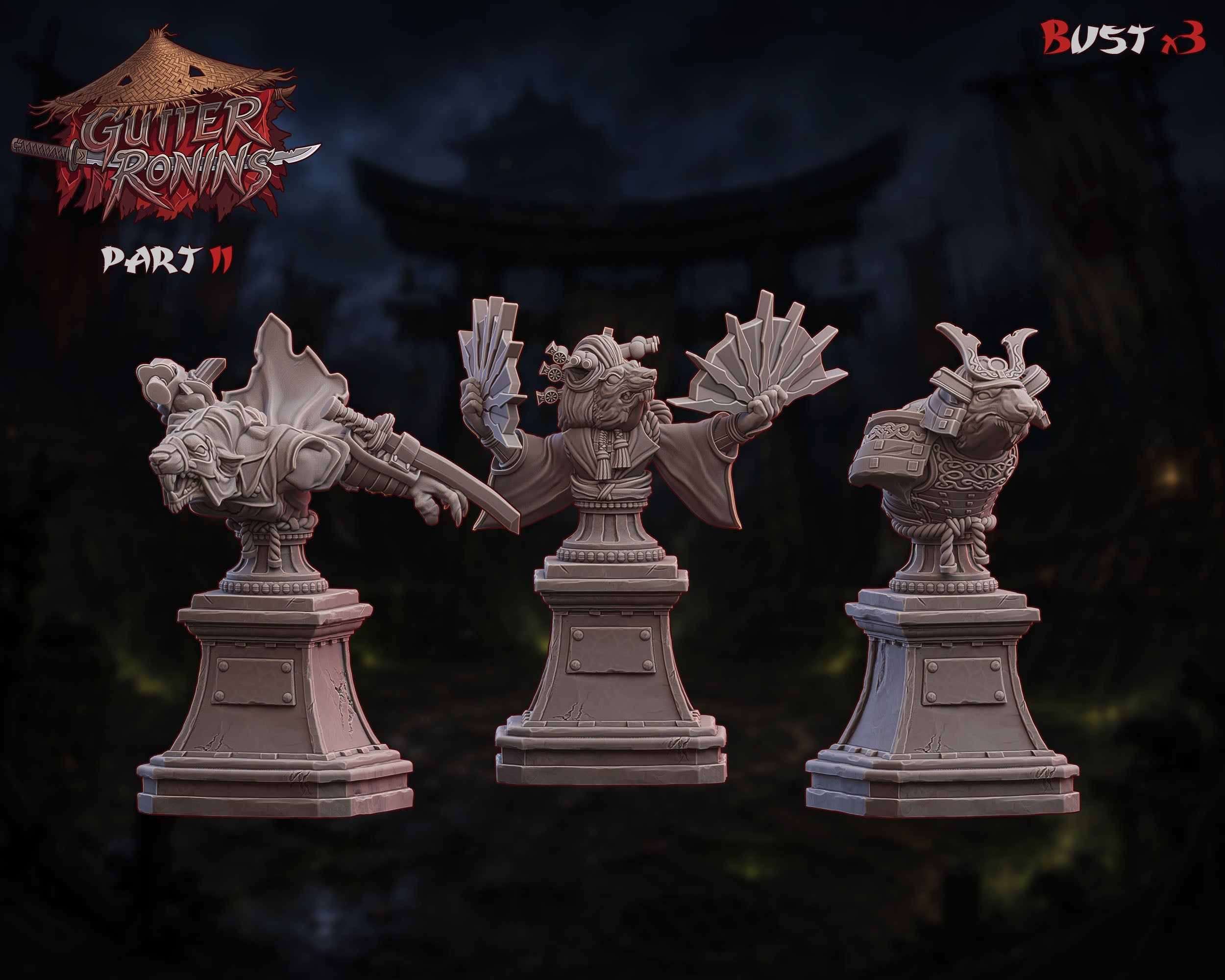 Gutter Ronins - Ratmen Team - Tabletop Wargaming Team - Ugni Miniatures