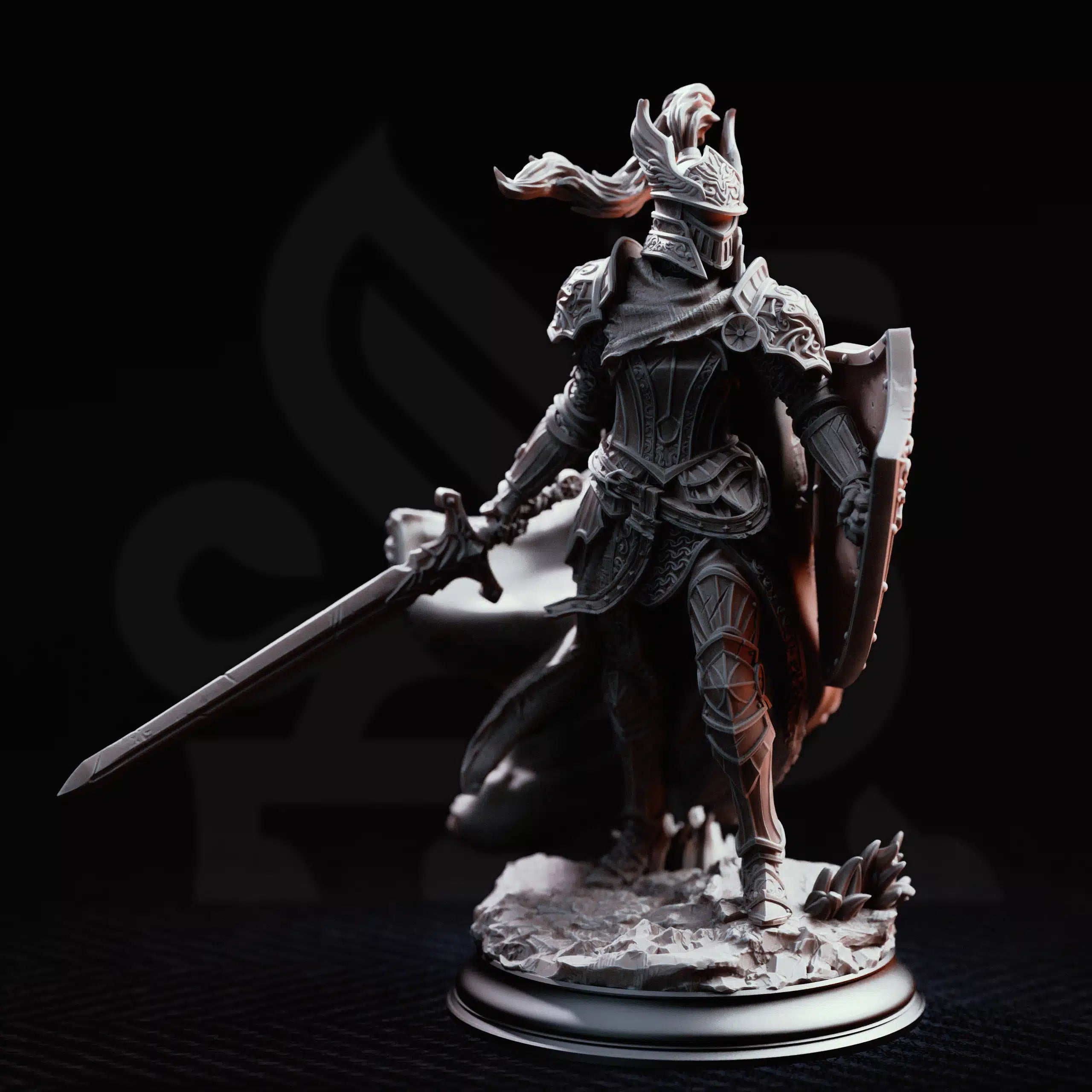 Alwine von Findros – Elite Marine Knight - Medium Tabletop Miniature By DM Stash