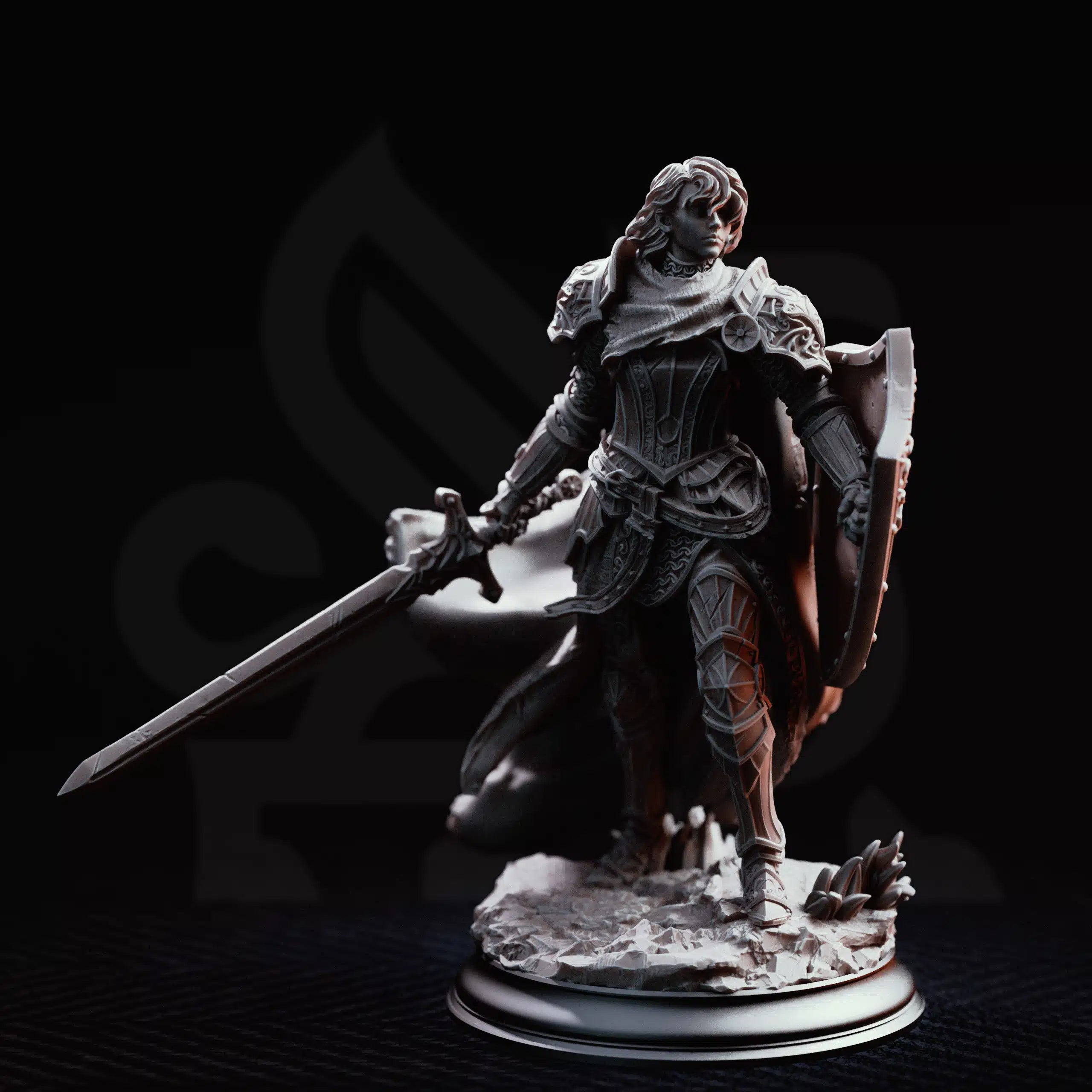Alwine von Findros – Elite Marine Knight - Medium Tabletop Miniature By DM Stash