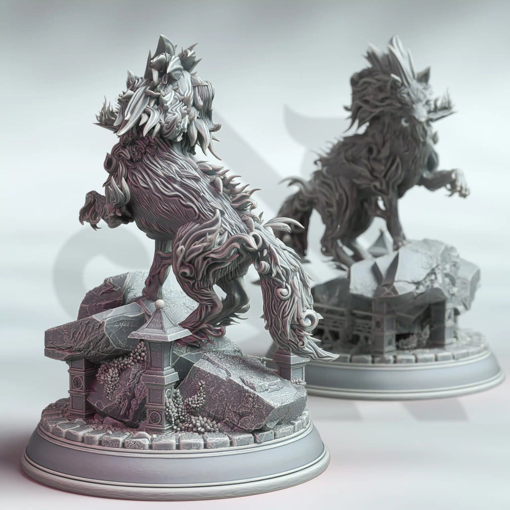 Amaru Taiyo – The Wolf Spirit - Large Tabletop Miniature By DM Stash
