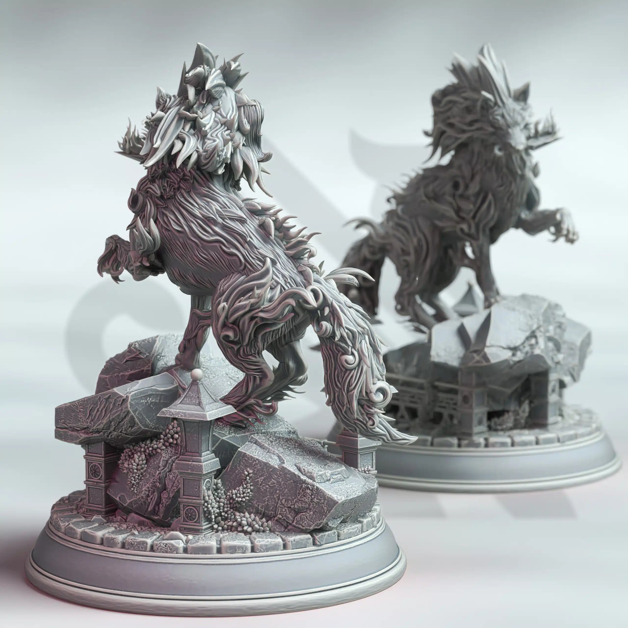 Amaru Taiyo – The Wolf Spirit - Large Tabletop Miniature By DM Stash