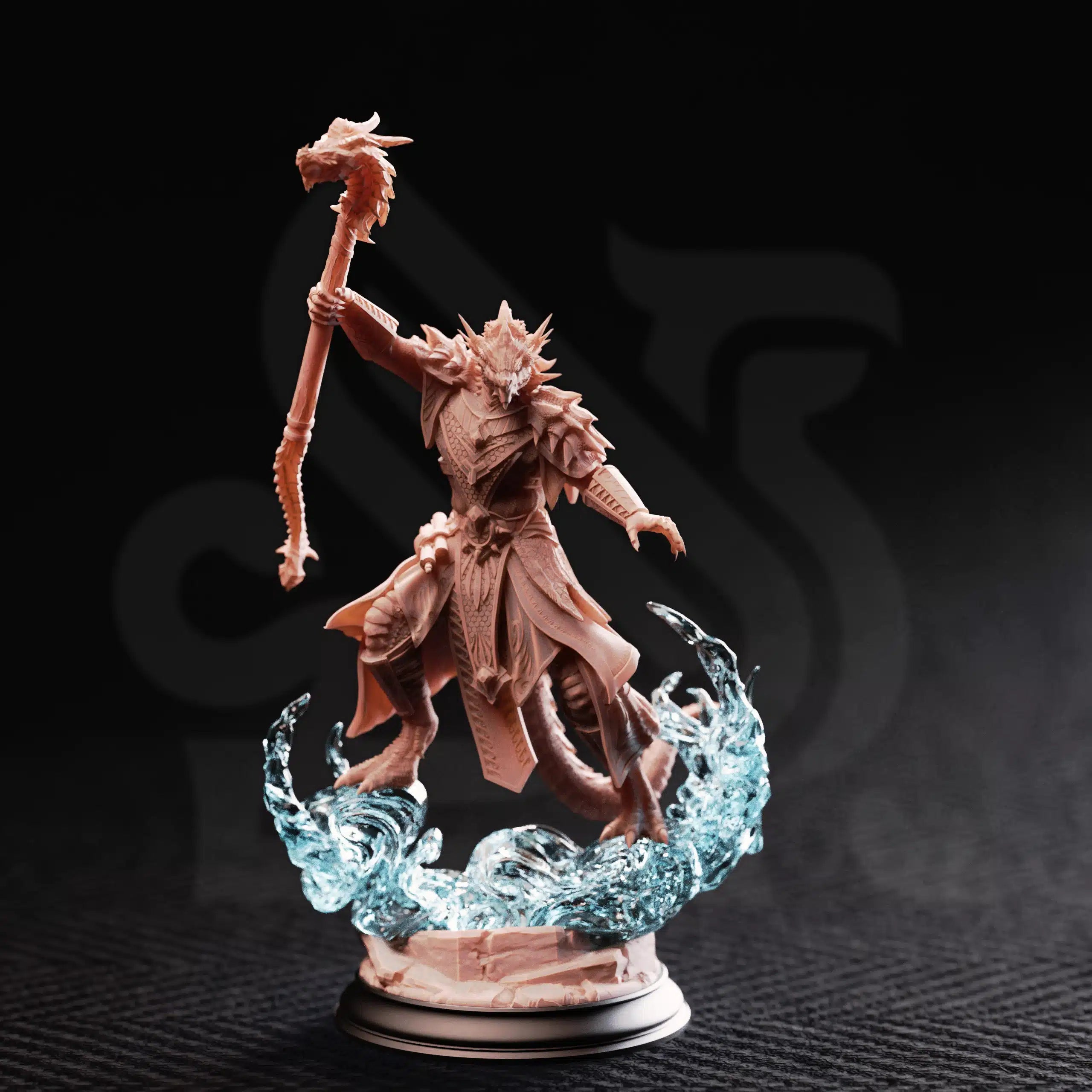 Artizak Stormscale – Chaos Dragon Sorcerer - Medium Tabletop Miniature By DM Stash