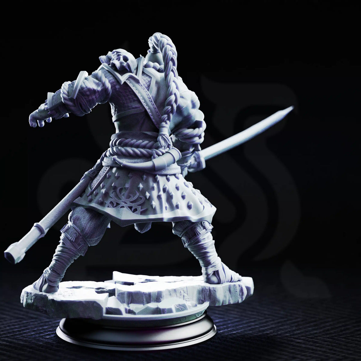 Bagrash Ilkhan – Orc Blademaster - Medium Tabletop Miniature By DM Stash