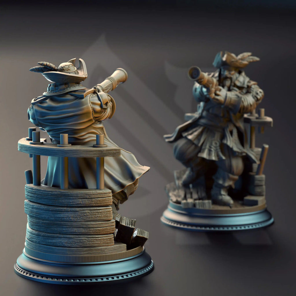 Baradin Blackbeard – Captain of the Gilded Seahorse - Medium Tabletop Miniature By DM Stash