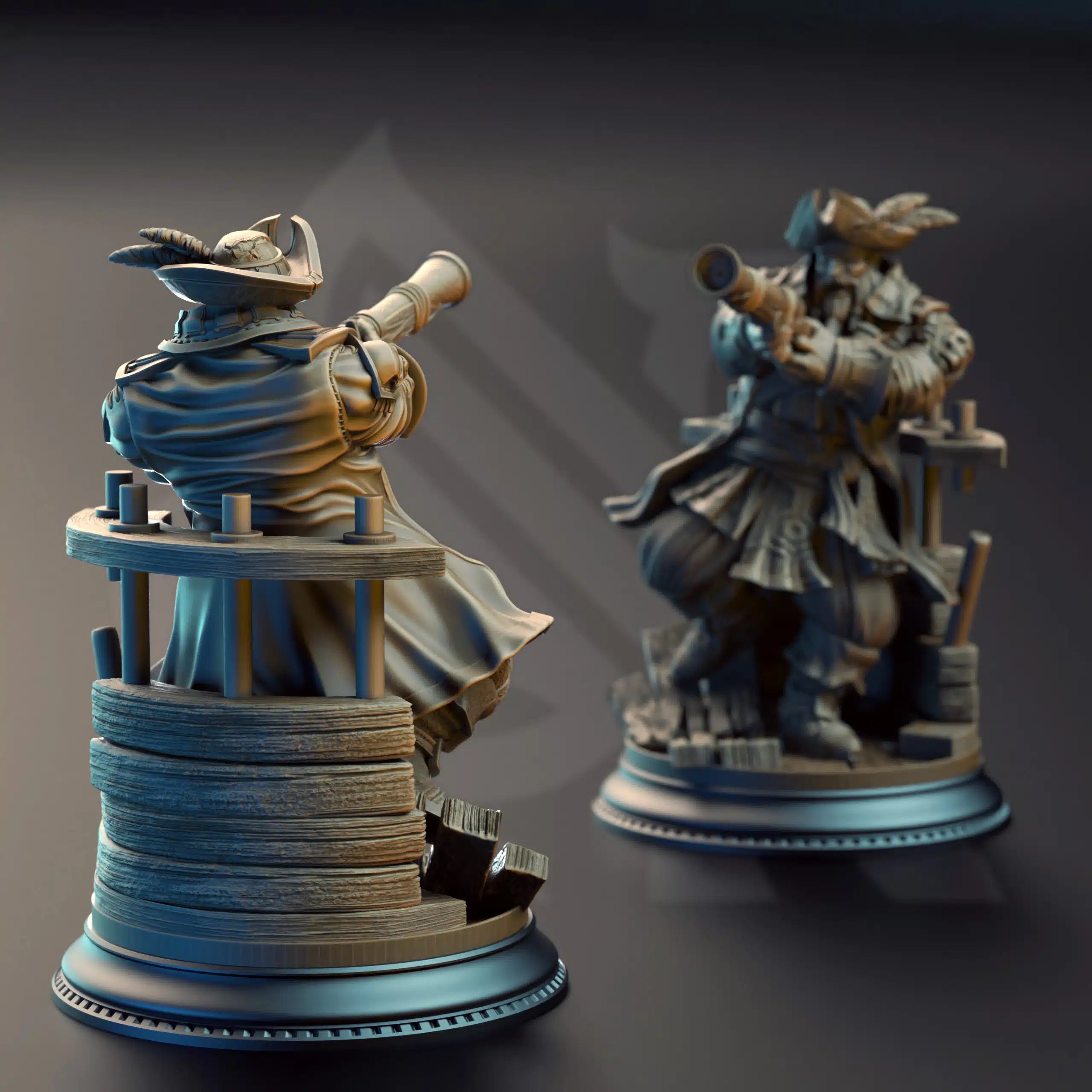 Baradin Blackbeard – Captain of the Gilded Seahorse - Medium Tabletop Miniature By DM Stash