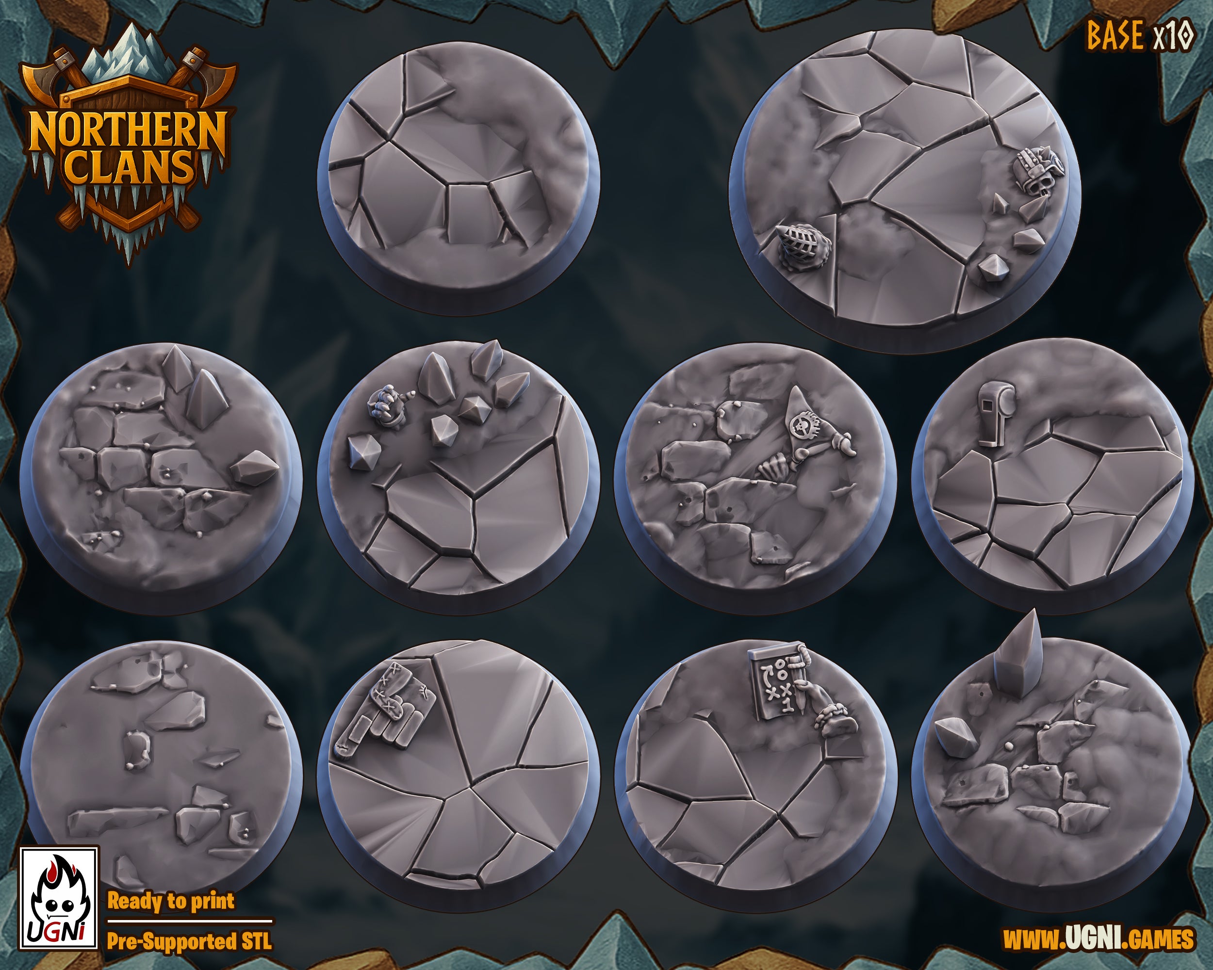 Frozen Resin Printed Bases By Ugni Miniatures