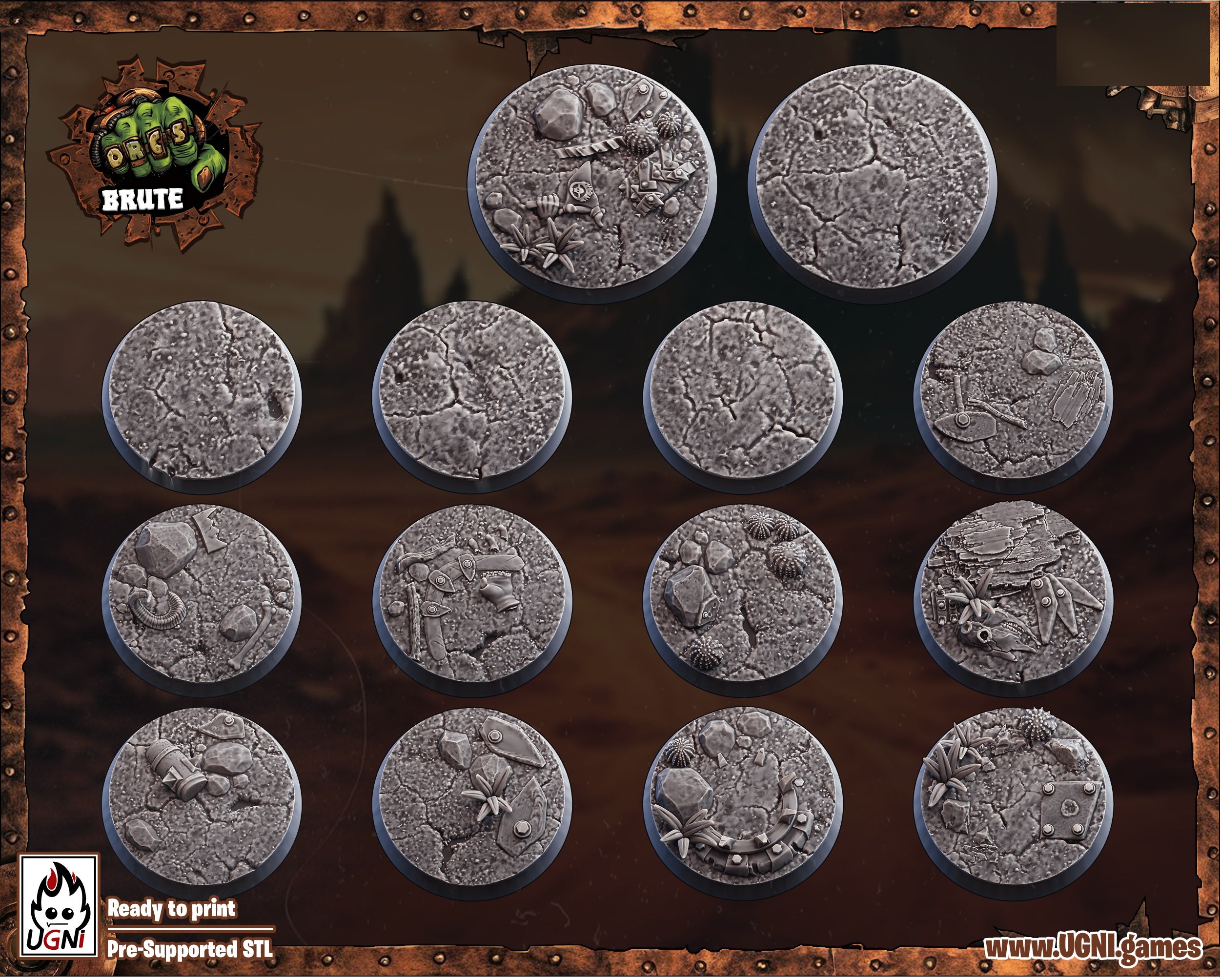 Wasteland Resin Printed Bases Designed By Ugni Miniatures