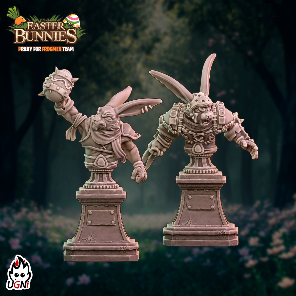 Easter Bunnies - Frog Proxy - Old Forest Alliance Booster - Fantasy Football - Wargaming Team By Ugni Miniatures
