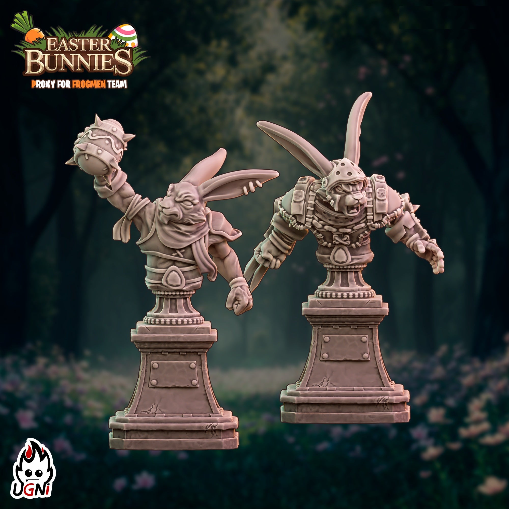 Easter Bunnies - Frog Proxy - Old Forest Alliance Booster - Fantasy Football - Wargaming Team By Ugni Miniatures