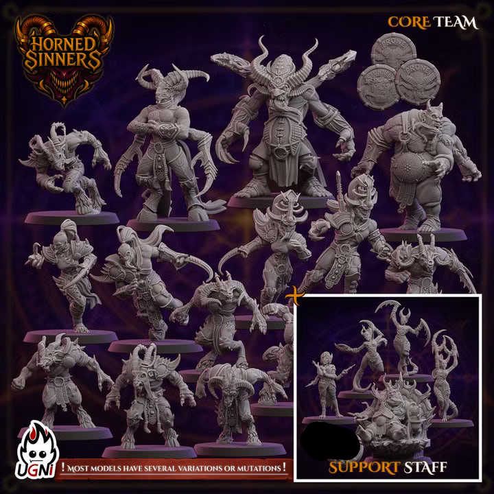 Horned Sinners- ChaosBorn - Wargaming - Fantasy Football Team - By Ugni Miniatures
