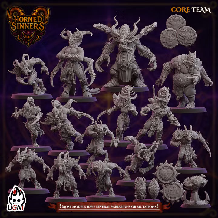 Horned Sinners- ChaosBorn - Wargaming - Fantasy Football Team - By Ugni Miniatures
