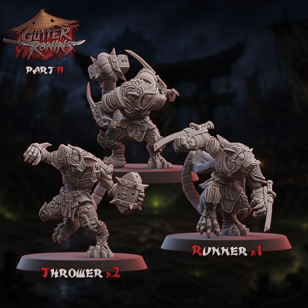 Gutter Ronins - Ratmen Team - Tabletop Wargaming Team - Ugni Miniatures