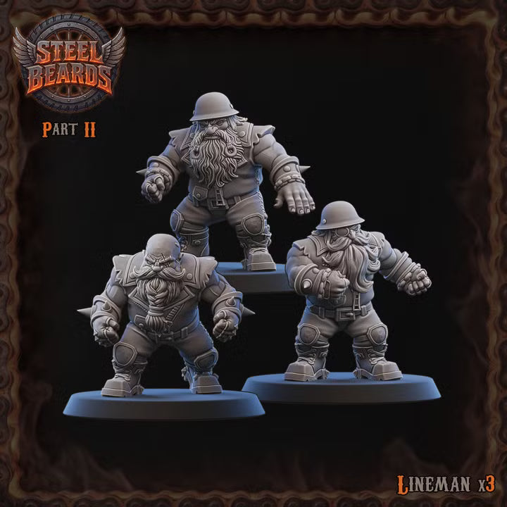 Steel Beards - Dwarven Team - Wargaming - Fantasy Football - By Ugni Miniatures