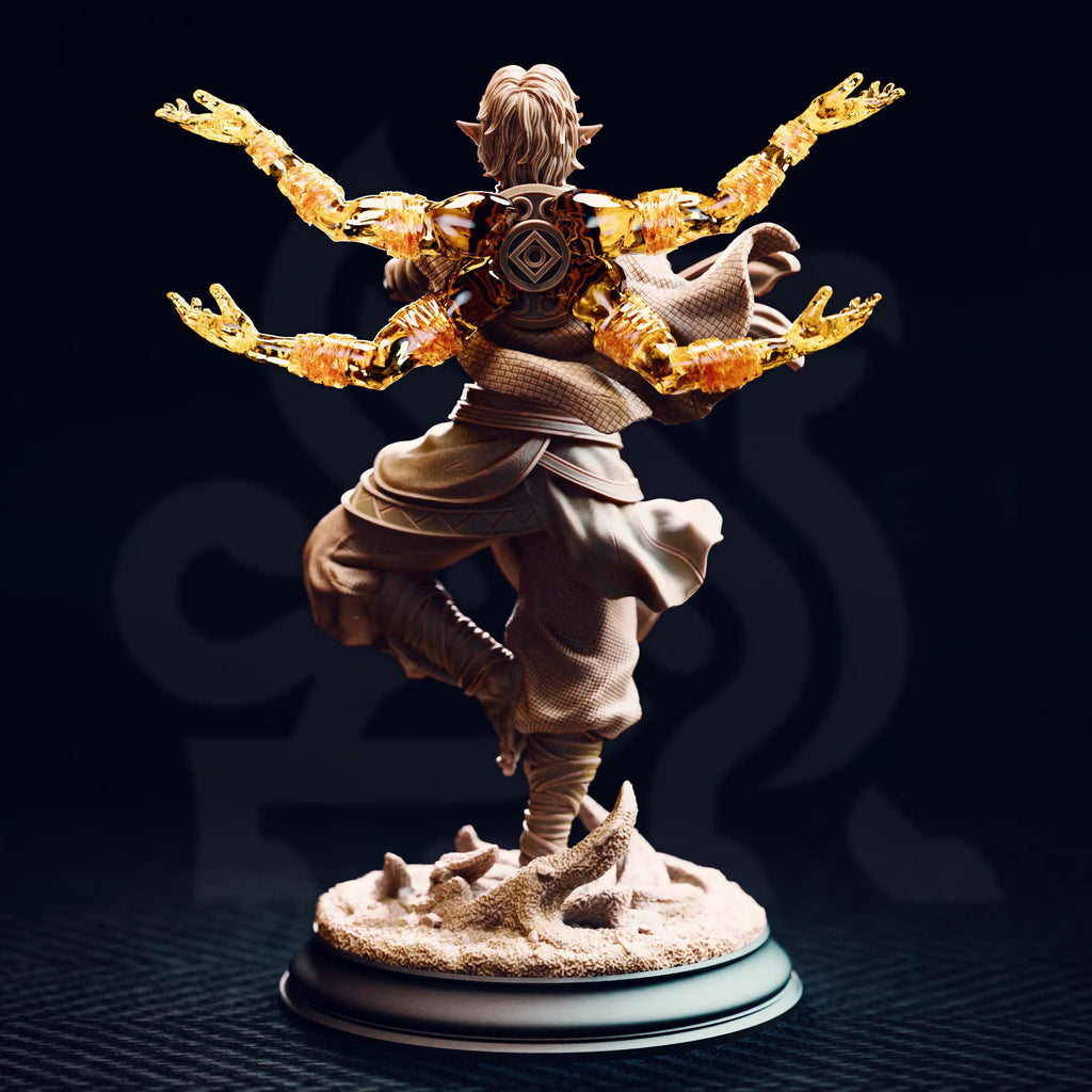 Caryian – Monk of the Astral Sun - Medium Tabletop Miniature By DM Stash