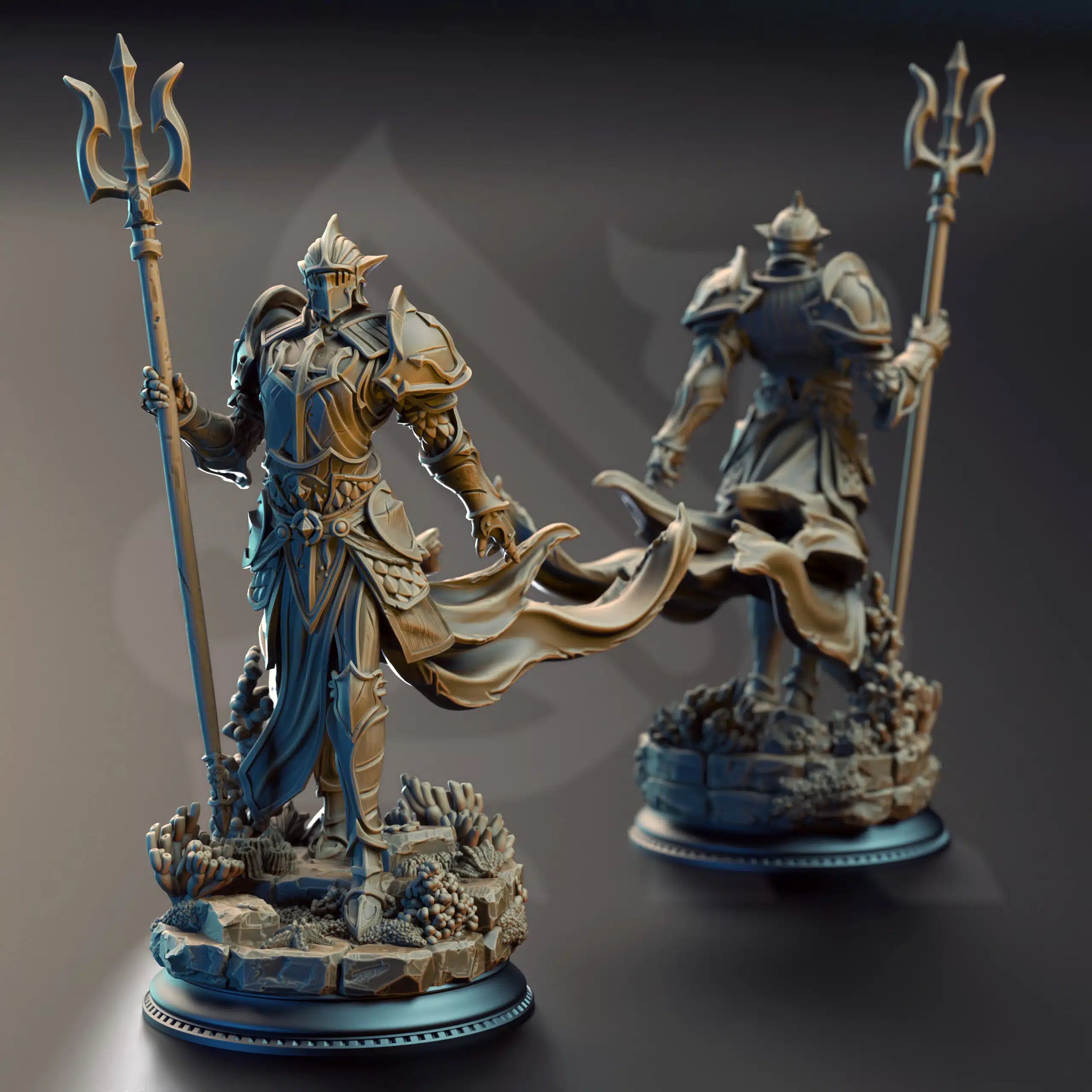 Cylantros Azurius – Paladin of Inderimaeth - Medium Tabletop Miniature By DM Stash