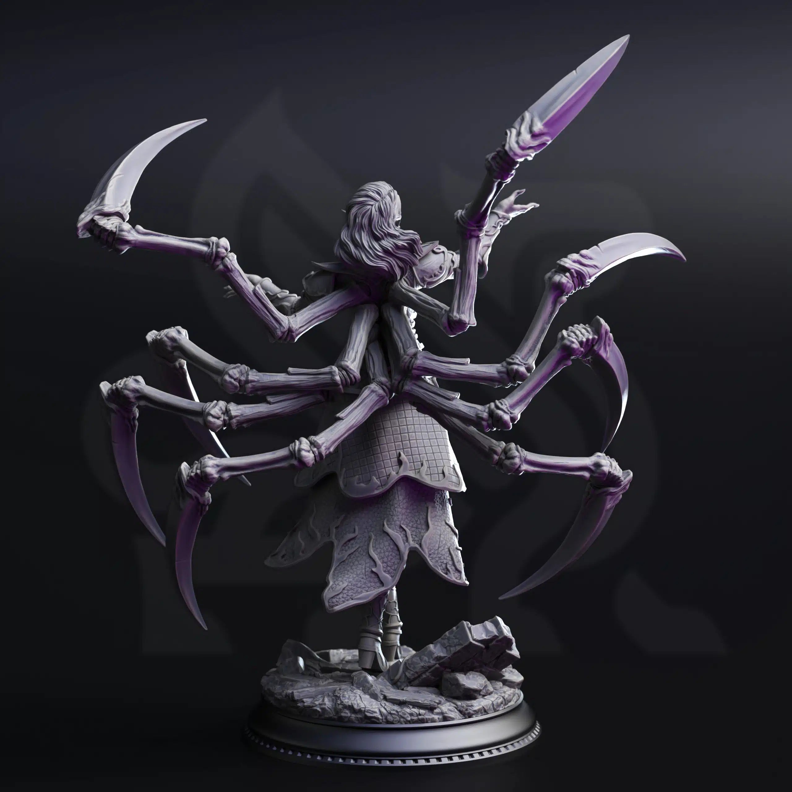 Dirthana of the Void’s Embrace – Ascended Spider Sorceress - Medium Tabletop Miniature By DM Stash