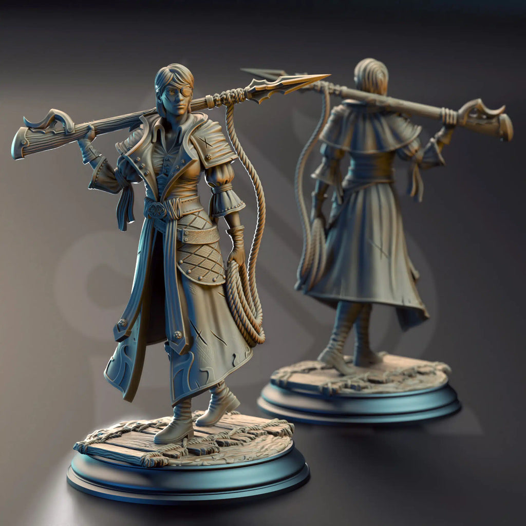 Fiona “Dead-Eye” Stuttgart – Harpoon Marksman - Medium Tabletop Miniature By DM Stash