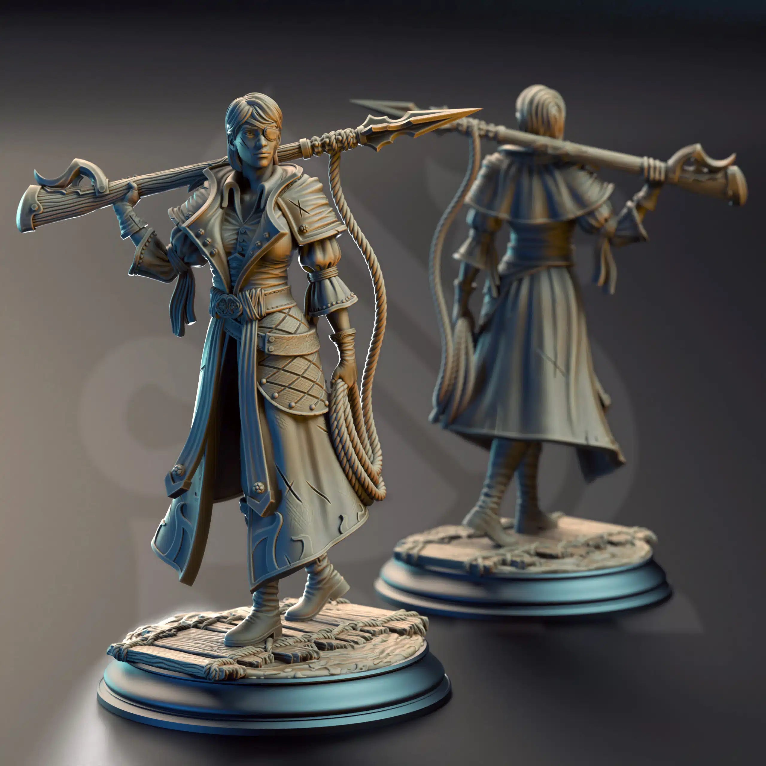 Fiona “Dead-Eye” Stuttgart – Harpoon Marksman - Medium Tabletop Miniature By DM Stash