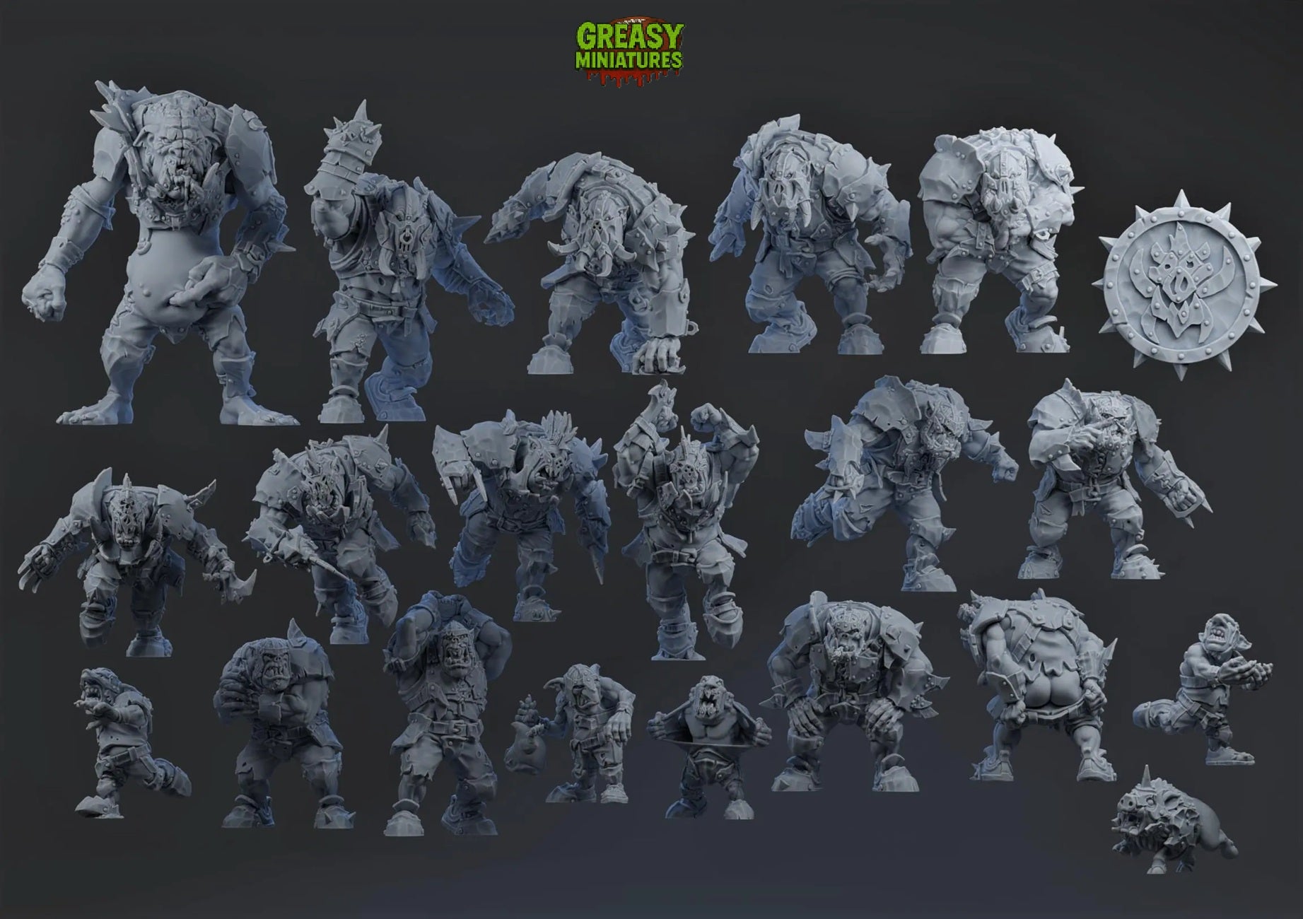 Pig Iron Pummeler Orcs - Brutefun Miniatures - Fantasy Football Team