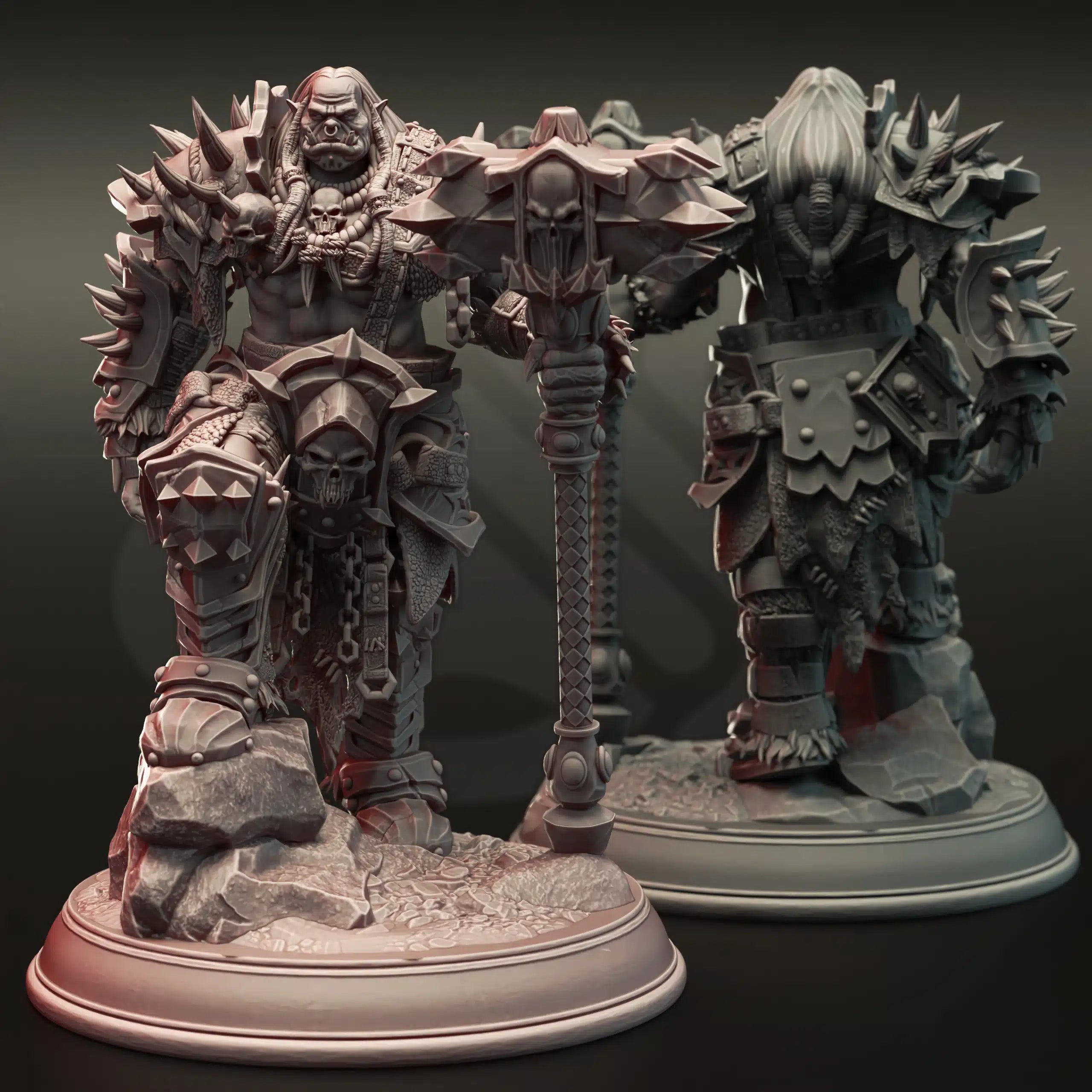 Gazza the Arrowproof – Orc Warboss - Large Tabletop Miniature By DM Stash