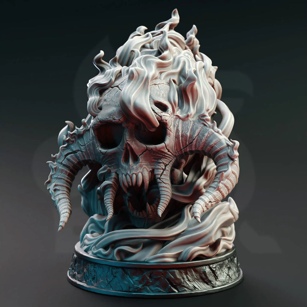Giant Infernal Skull - Large Tabletop Miniature By DM Stash