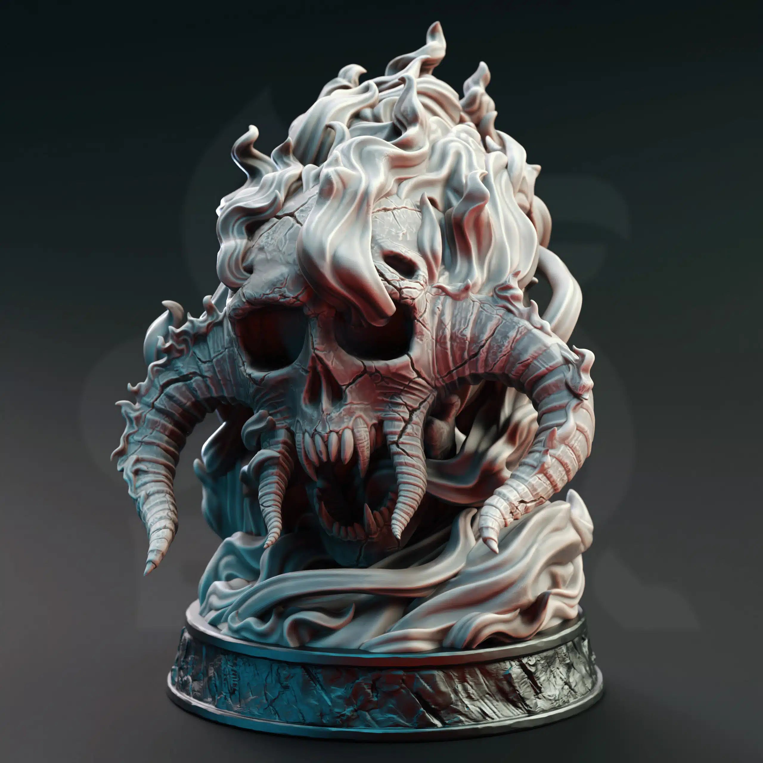 Giant Infernal Skull - Large Tabletop Miniature By DM Stash