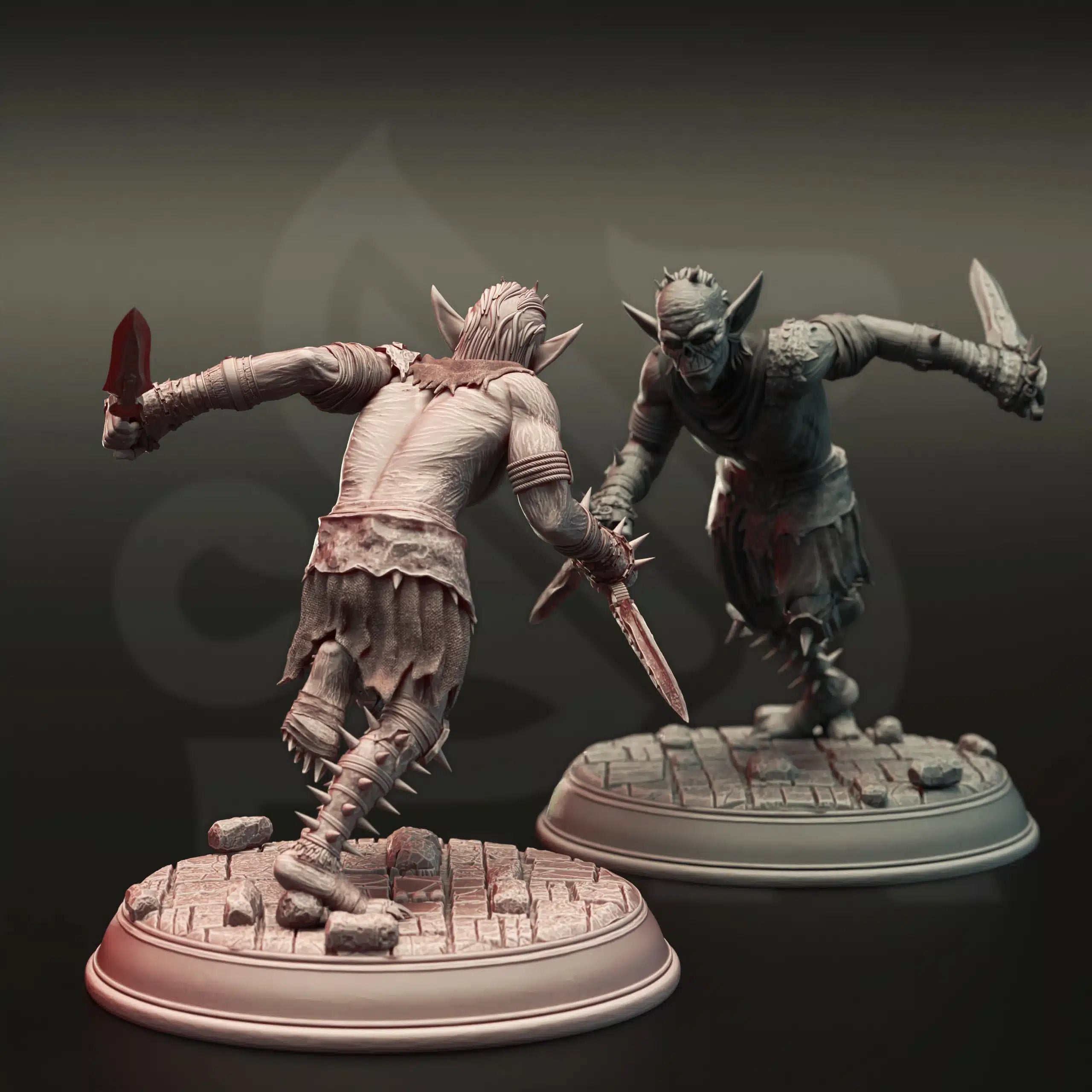 Gobz of War - Three Medium Tabletop Miniatures By DM Stash