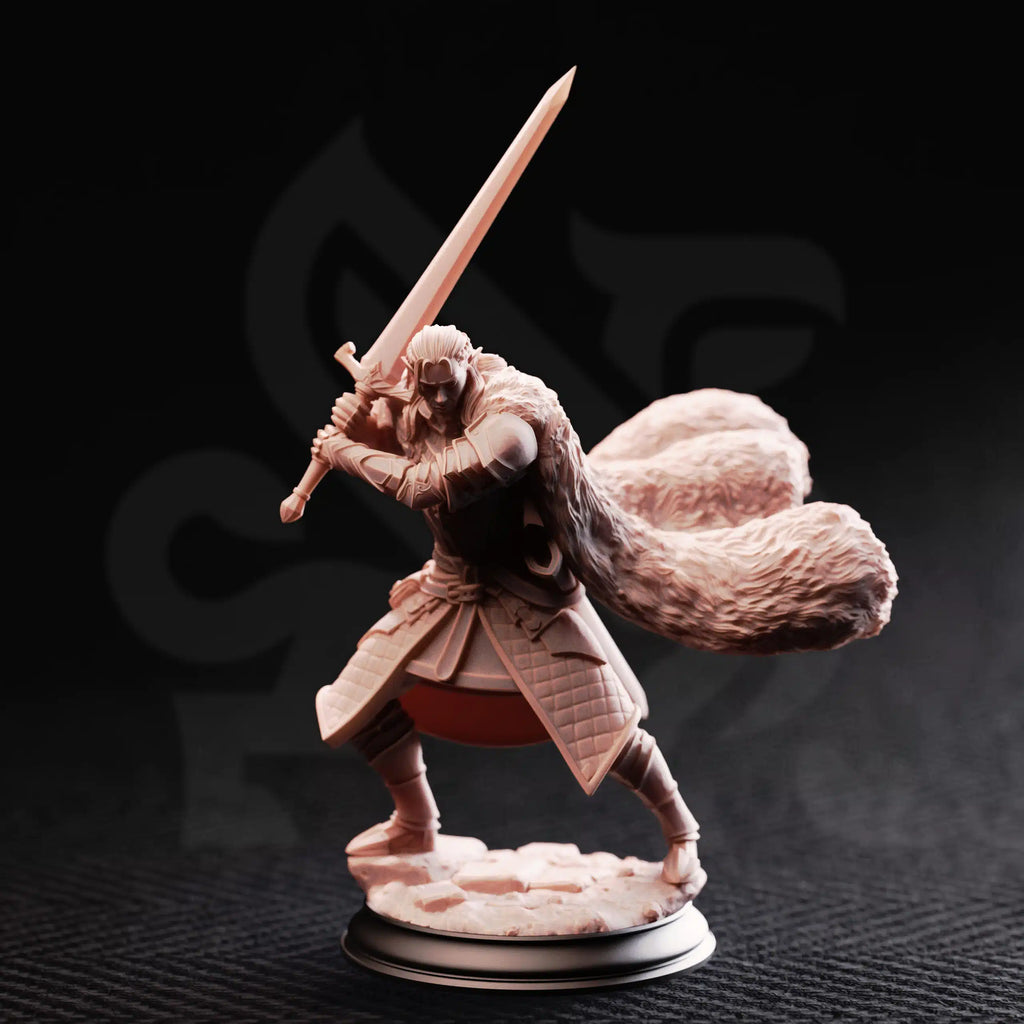 Harias of the Borderlands – Elven Fighter - Medium Tabletop Miniature By DM Stash