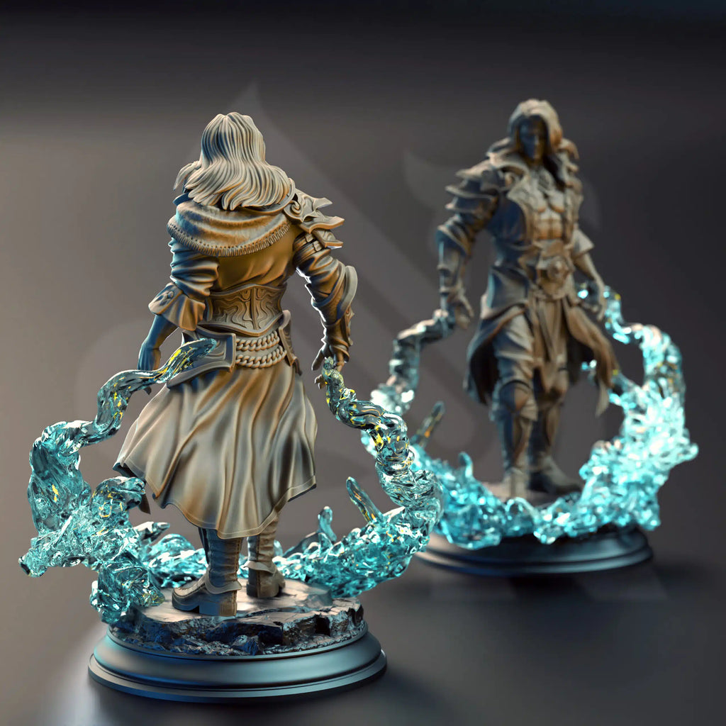 Indelian Katarin – Ocean Soul Sorcerer - Medium Tabletop Miniature By DM Stash