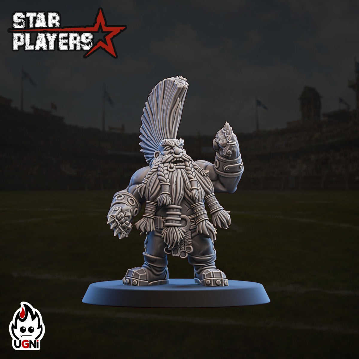 Ironfist Dwarf - Famous Player - By Ugni Miniatures