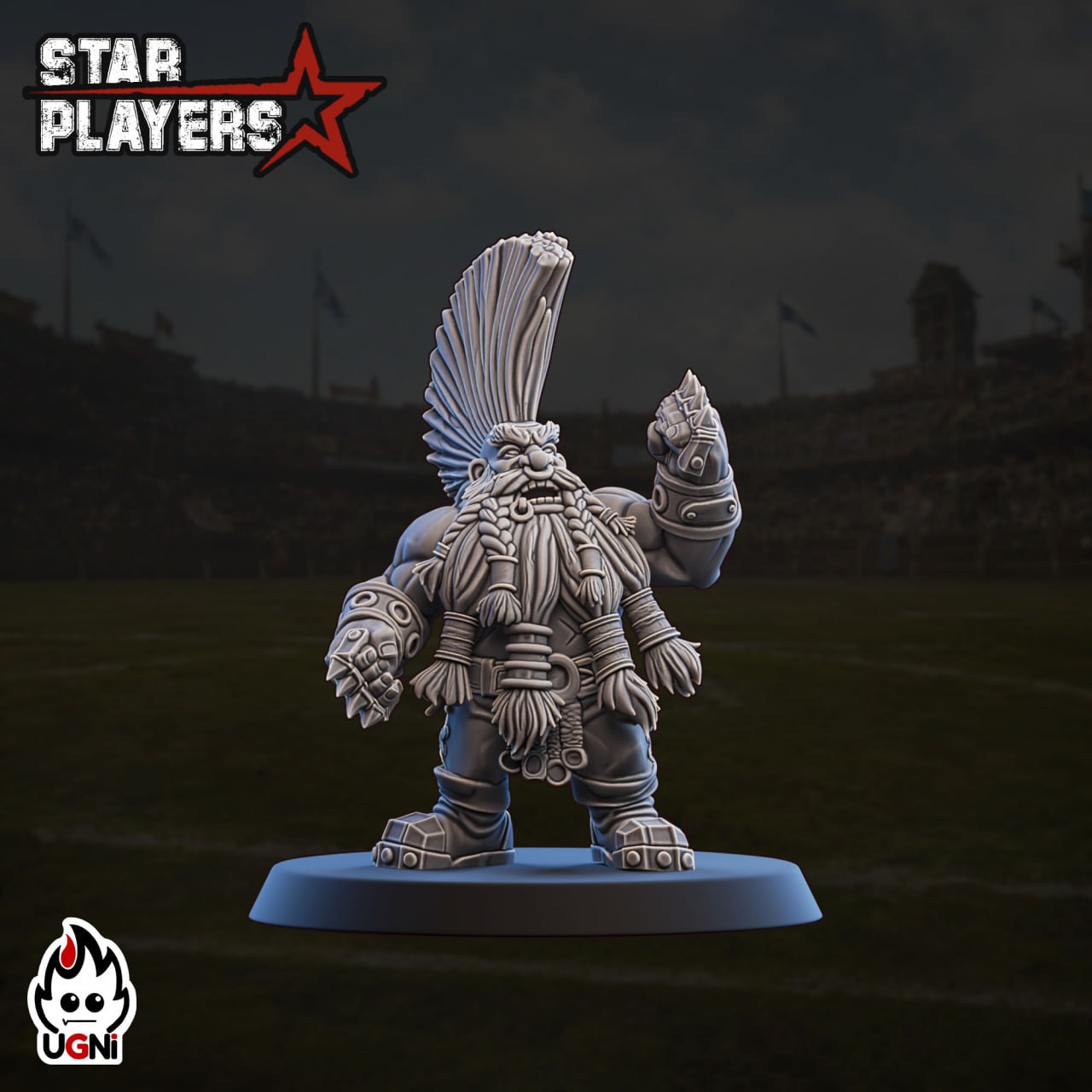 Ironfist Dwarf - Famous Player - By Ugni Miniatures
