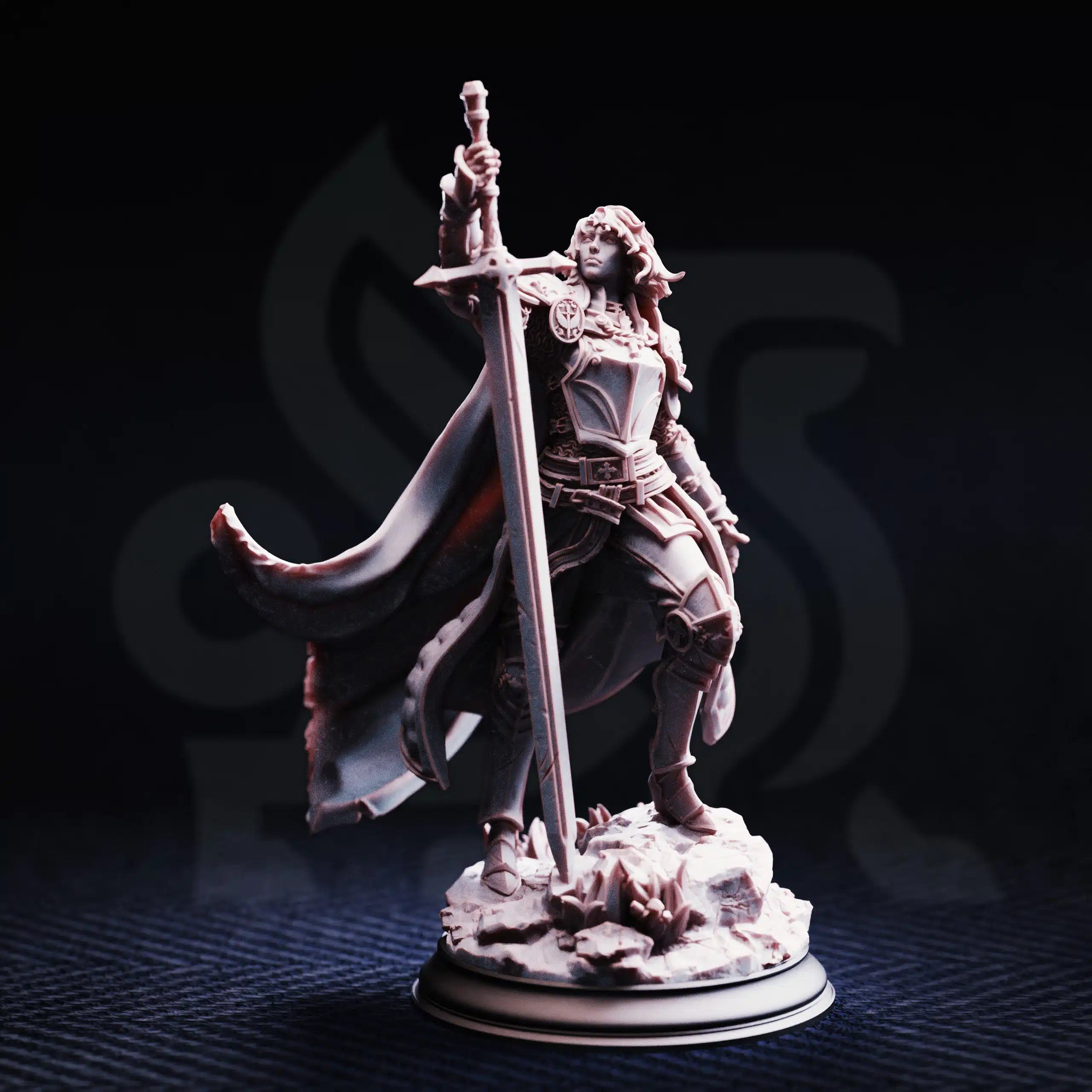 Jeanne du Lac – Knight of Justice - Large and Medium Tabletop Miniatures By DM Stash