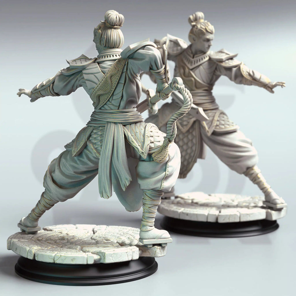 Jin Shi – Serpentfolk Commander - Medium Tabletop Miniature By DM Stash