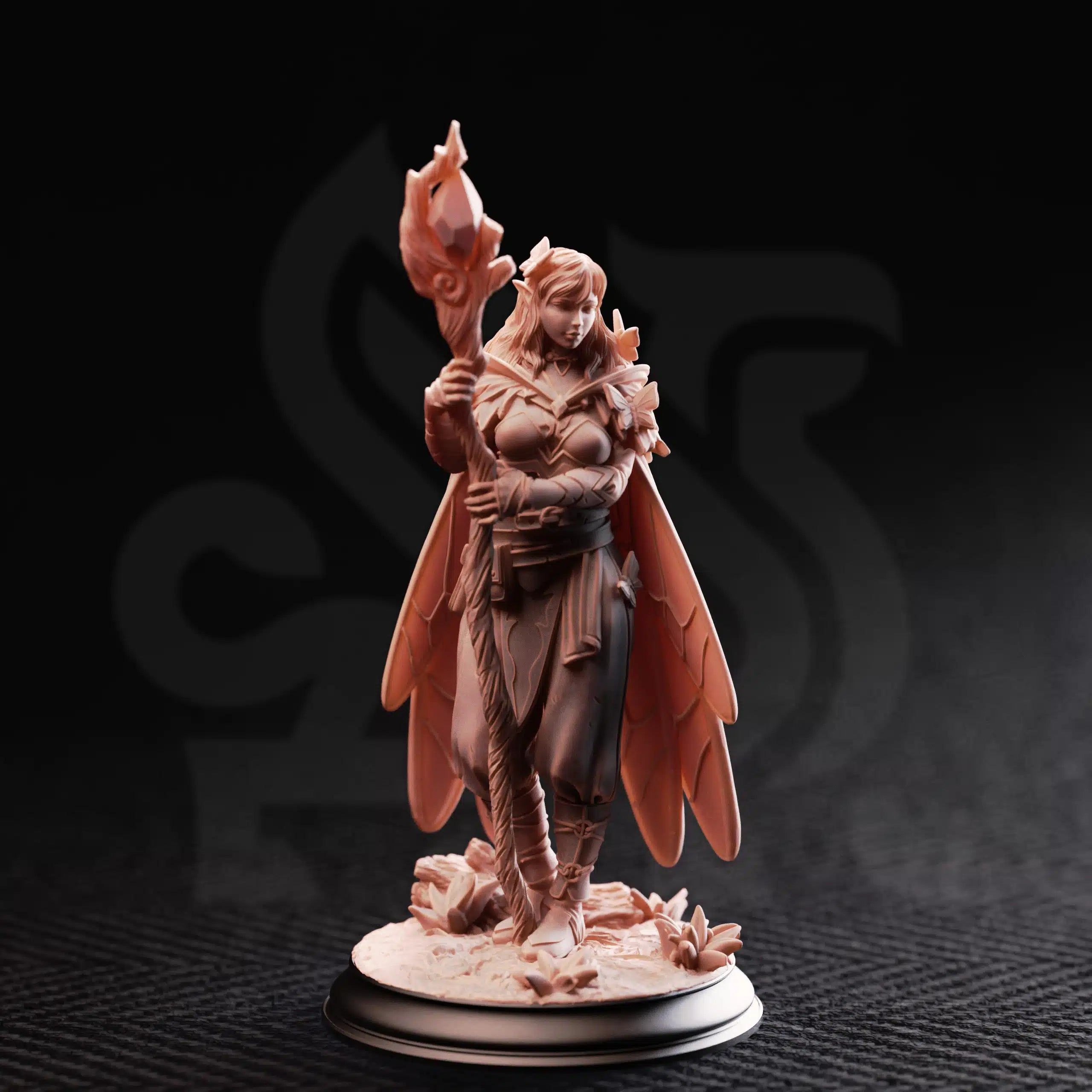 Kahlia Birdsong – Druid of the Canopy - Medium Tabletop Miniature By DM Stash