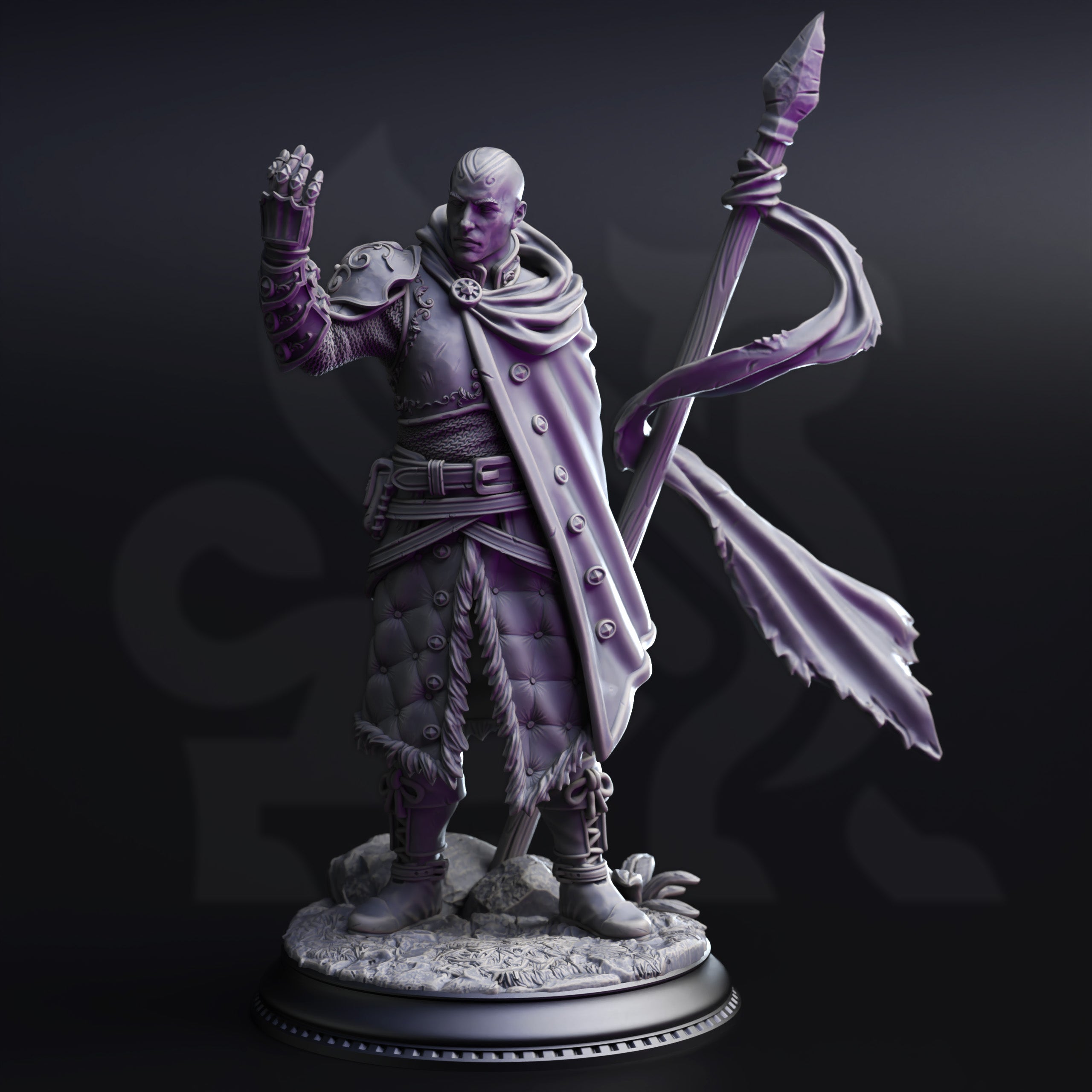 Kaiar the Omniscient – Psionic Knight - Medium Tabletop Miniature By DM Stash