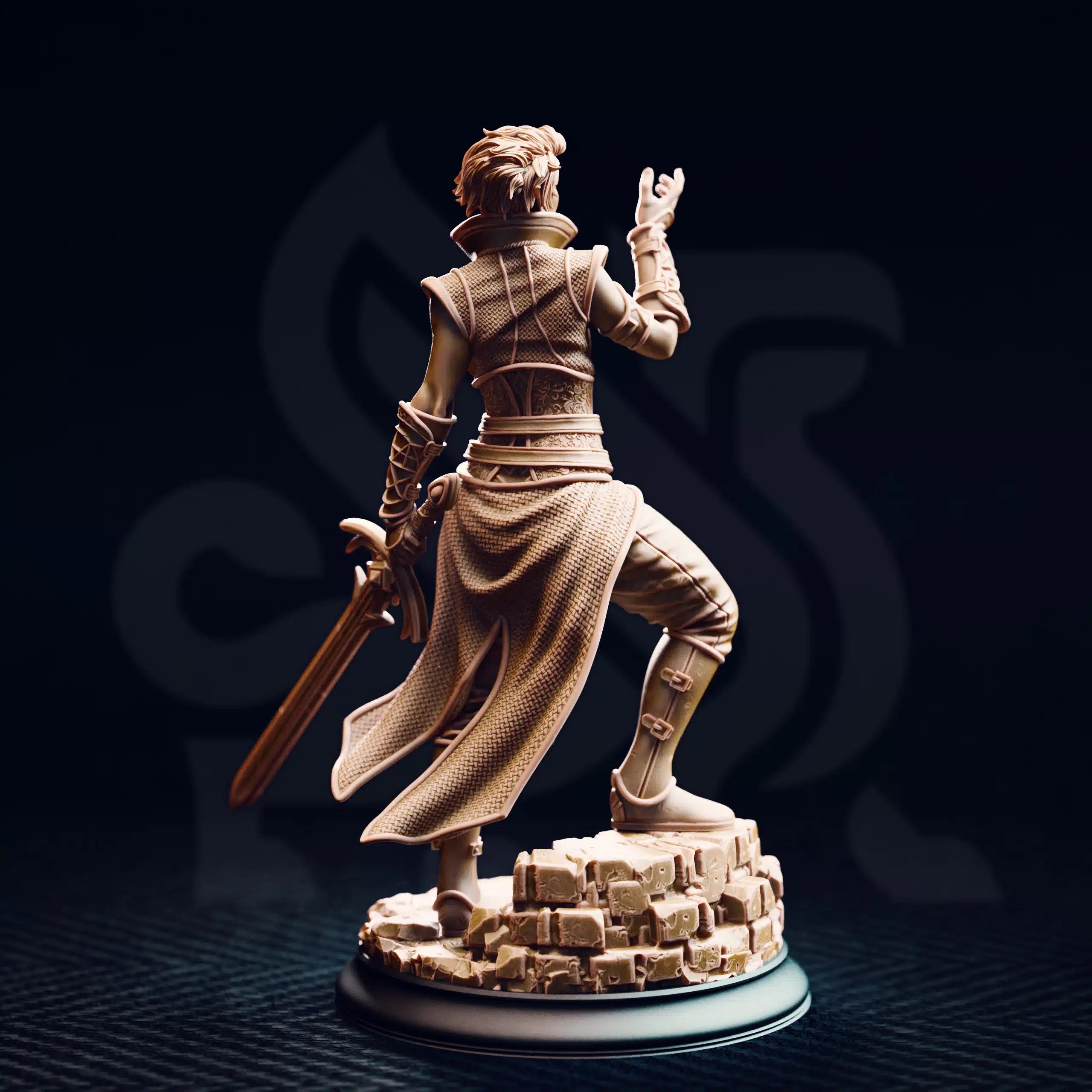 Karisia of Timberly – Half-Elf Hexblade - Medium Tabletop Miniature By DM Stash