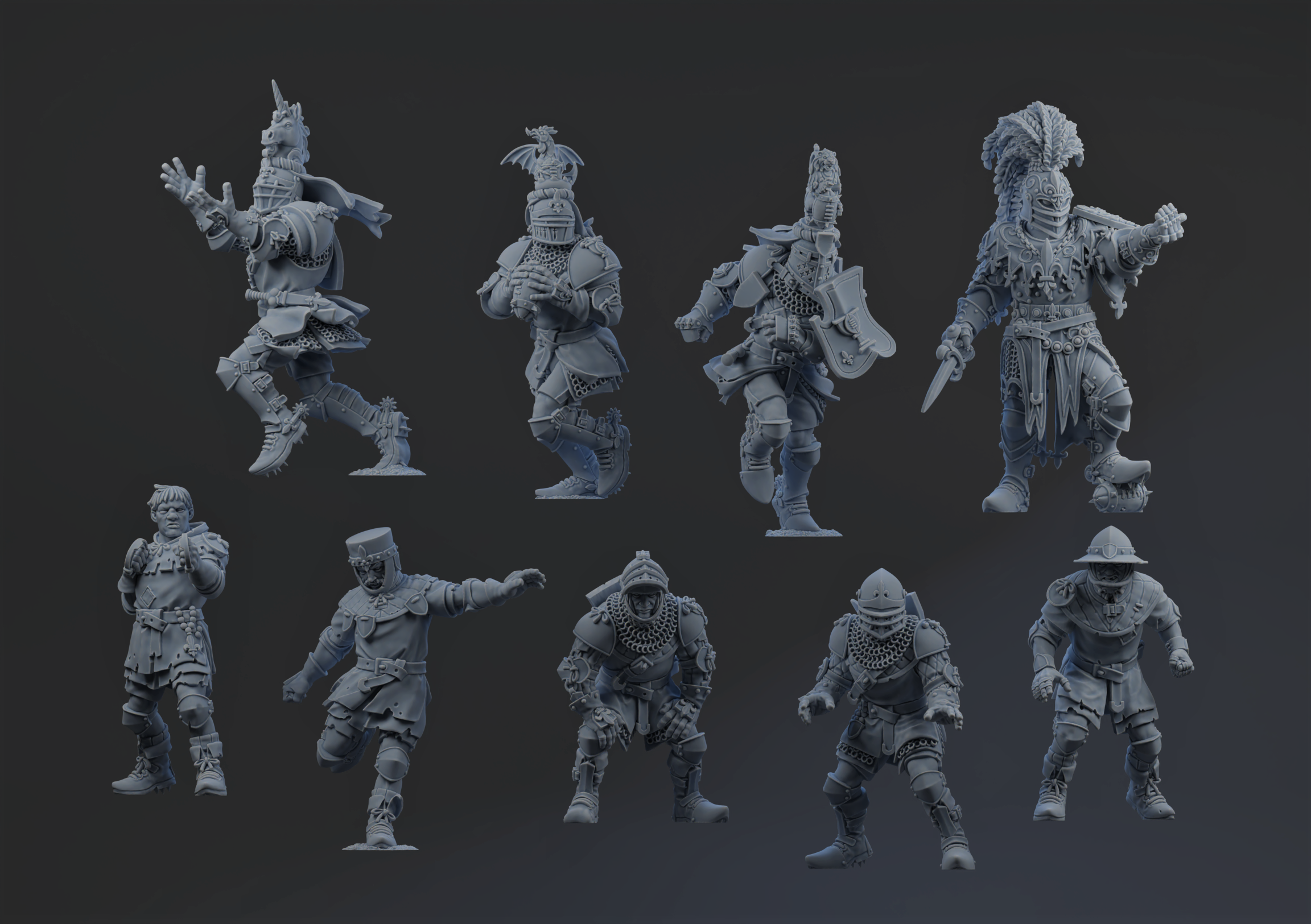 Chivalric Knights - Brutefun Miniatures - Fantasy Football Team - Wargaming