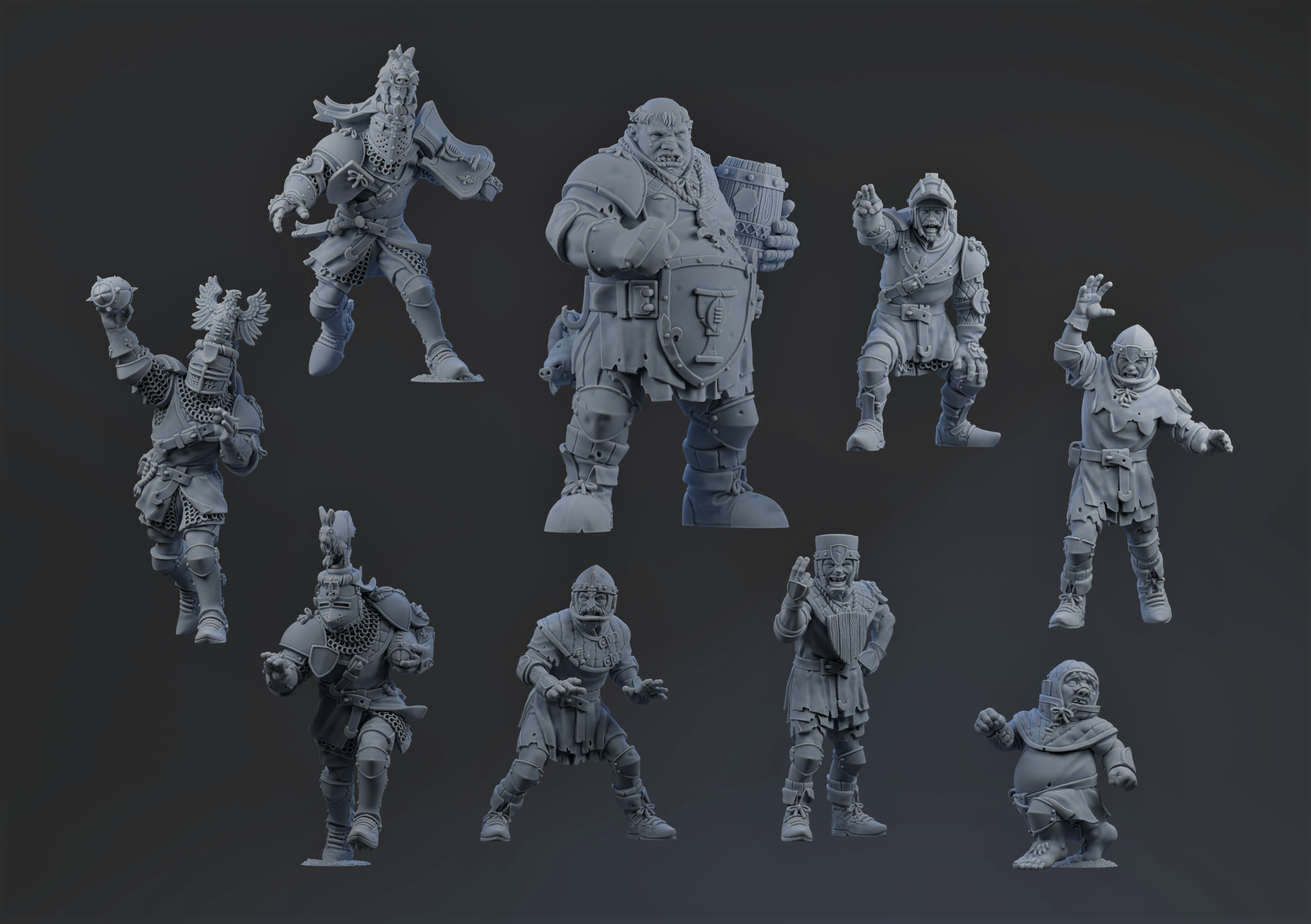 Chivalric Knights - Brutefun Miniatures - Fantasy Football Team - Wargaming
