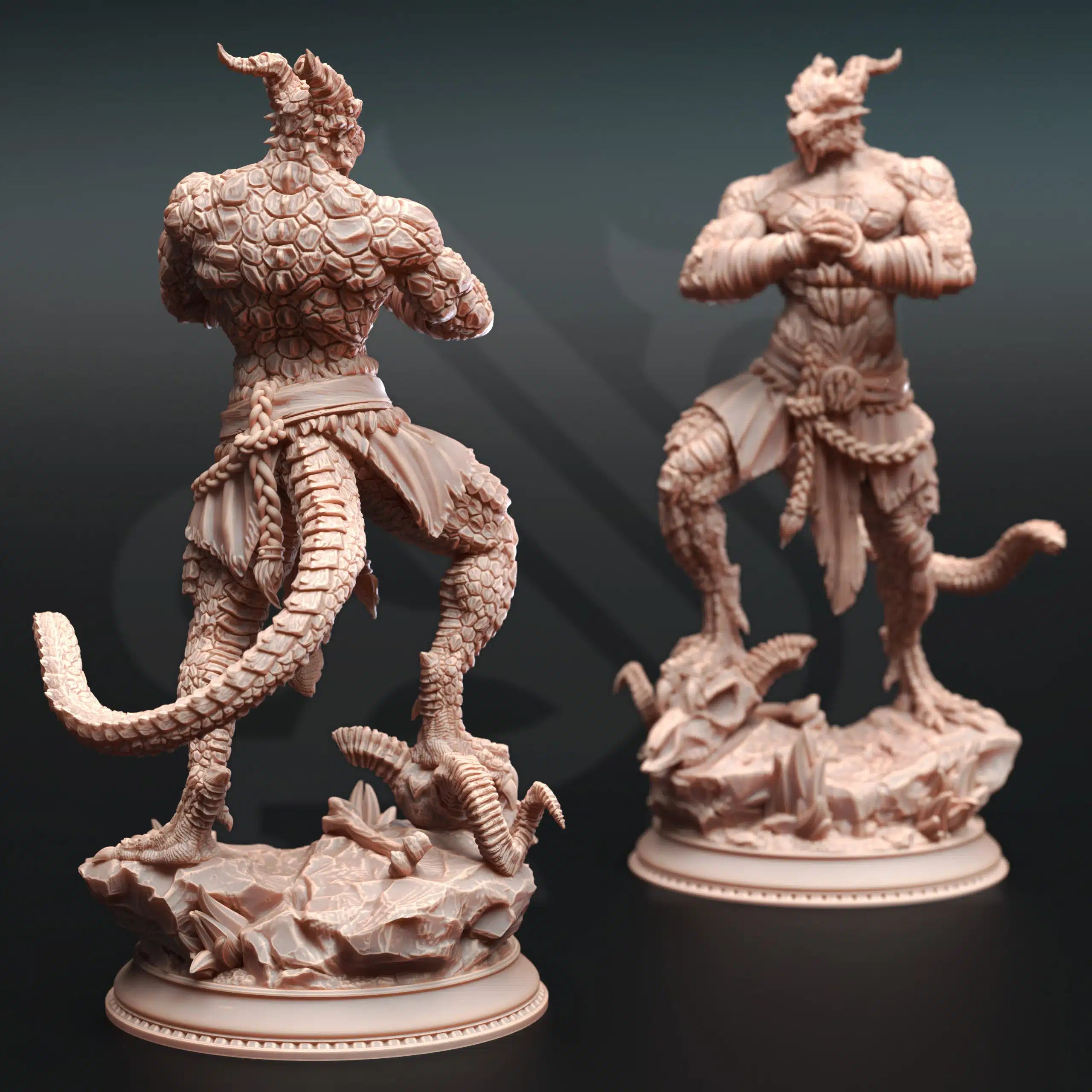 Kuthrak’va – Dragonborn Pugilist - Medium Tabletop Miniature By DM Stash
