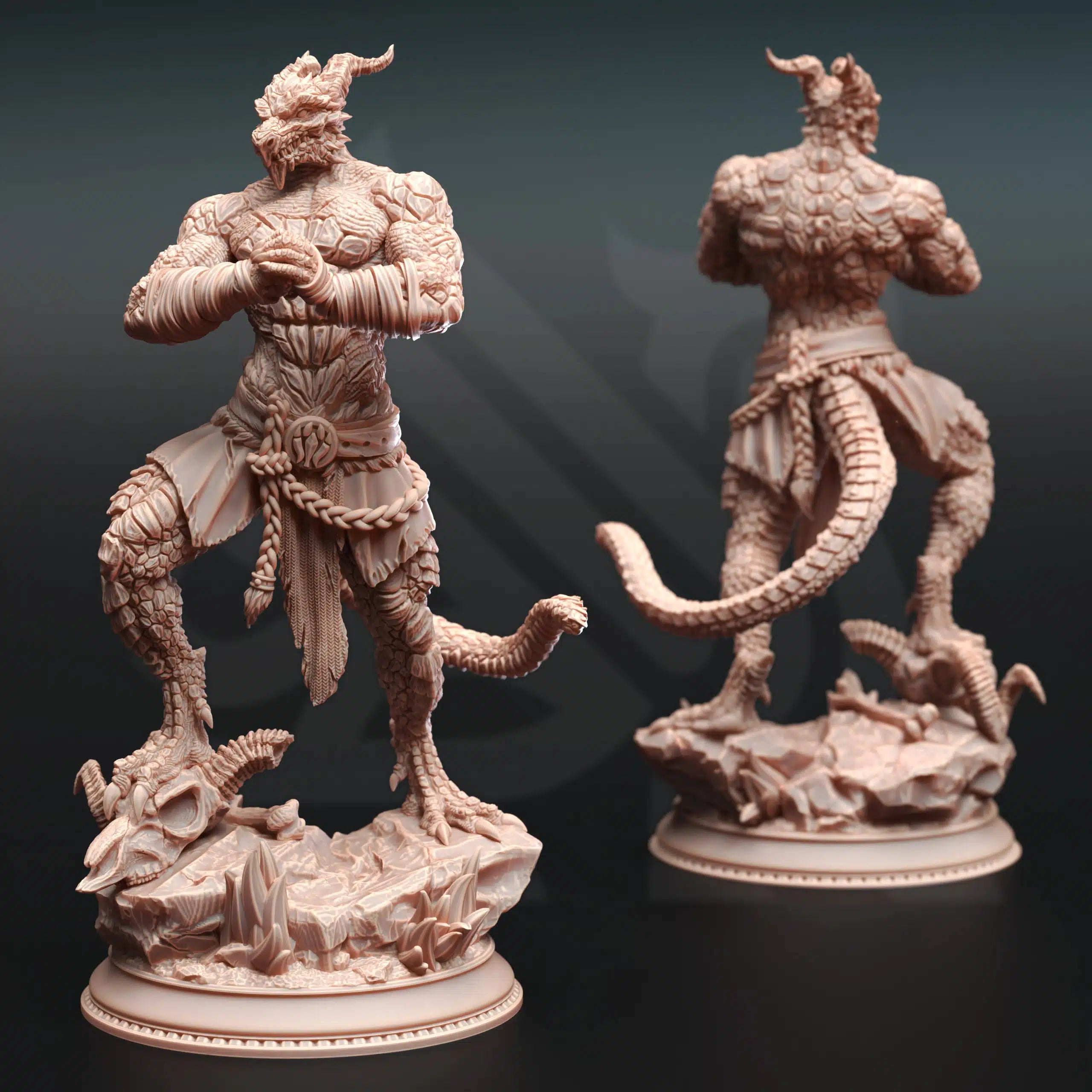 Kuthrak’va – Dragonborn Pugilist - Medium Tabletop Miniature By DM Stash