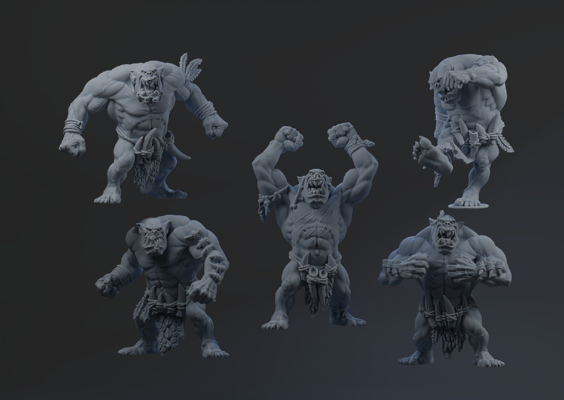 Wild Orc - Brutefun Miniatures - Fantasy Football Team