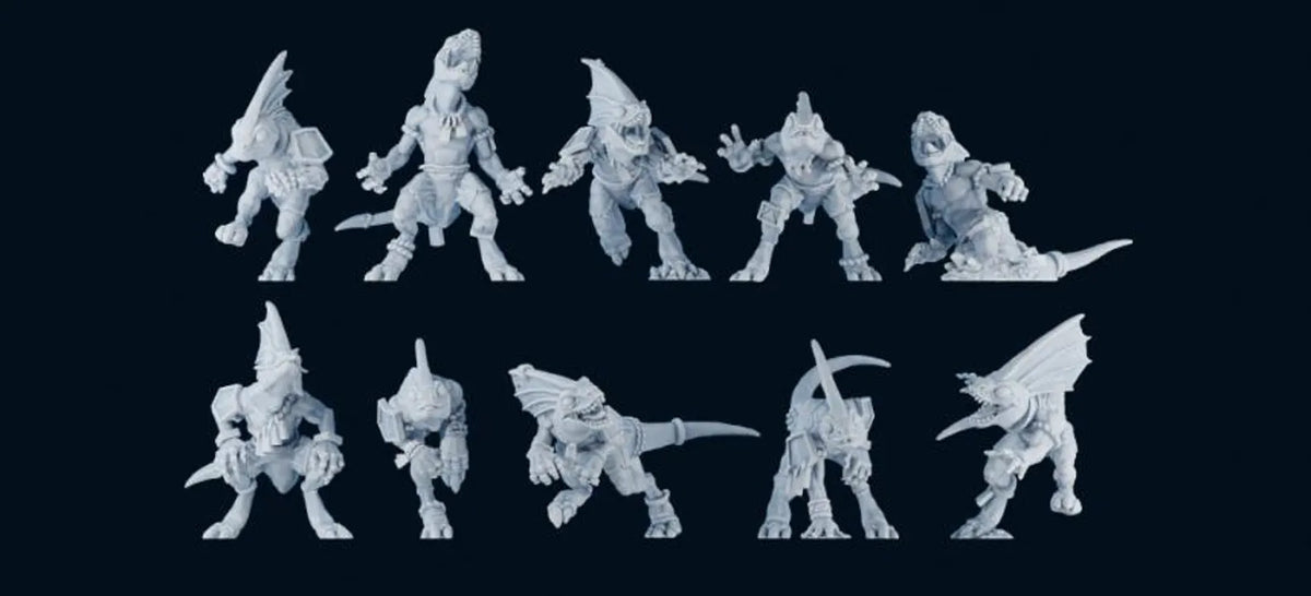 Lizard Team - Brutefun Miniatures - Fantasy Football Team