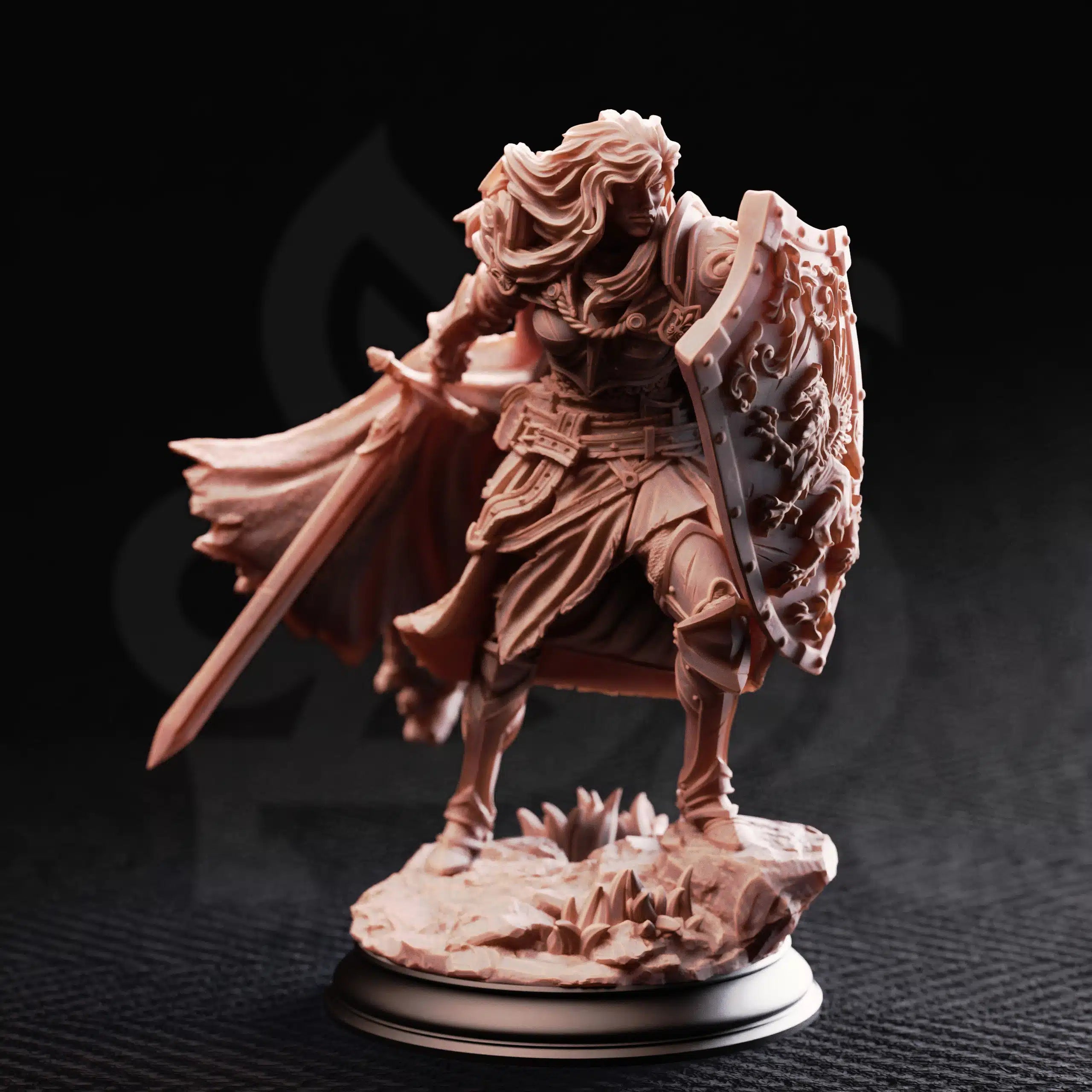 Lydia the Untarnished – Golden Griffin Sergeant - Medium Tabletop Miniature By DM Stash