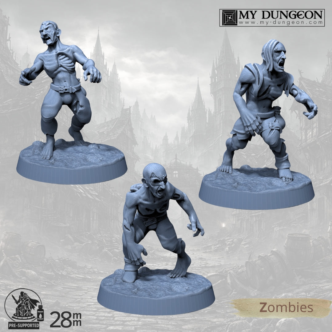 Zombies - Set of 3 - My Dungeon