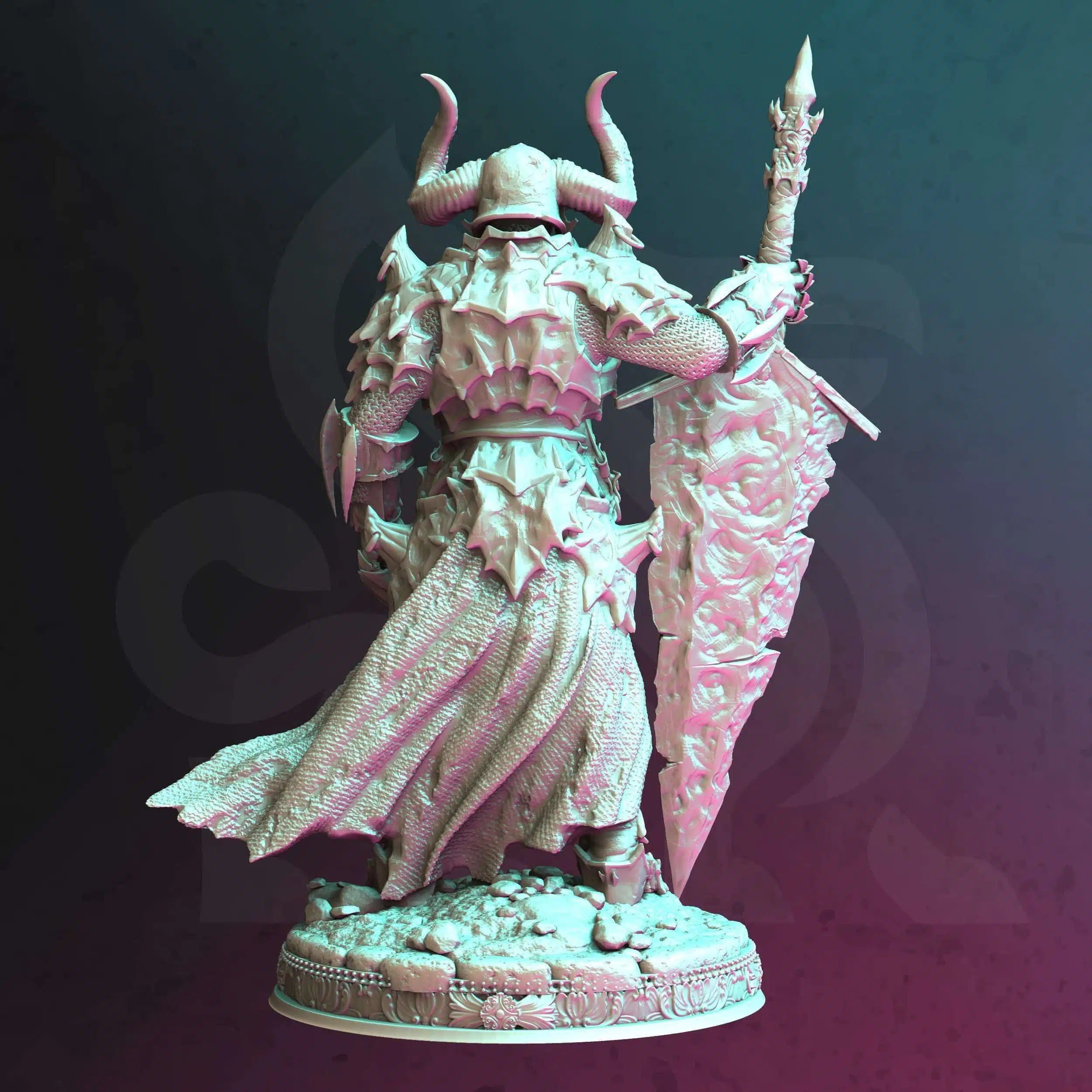 Deathknight – Morian Fairhair - Medium Tabletop Miniature By DM Stash