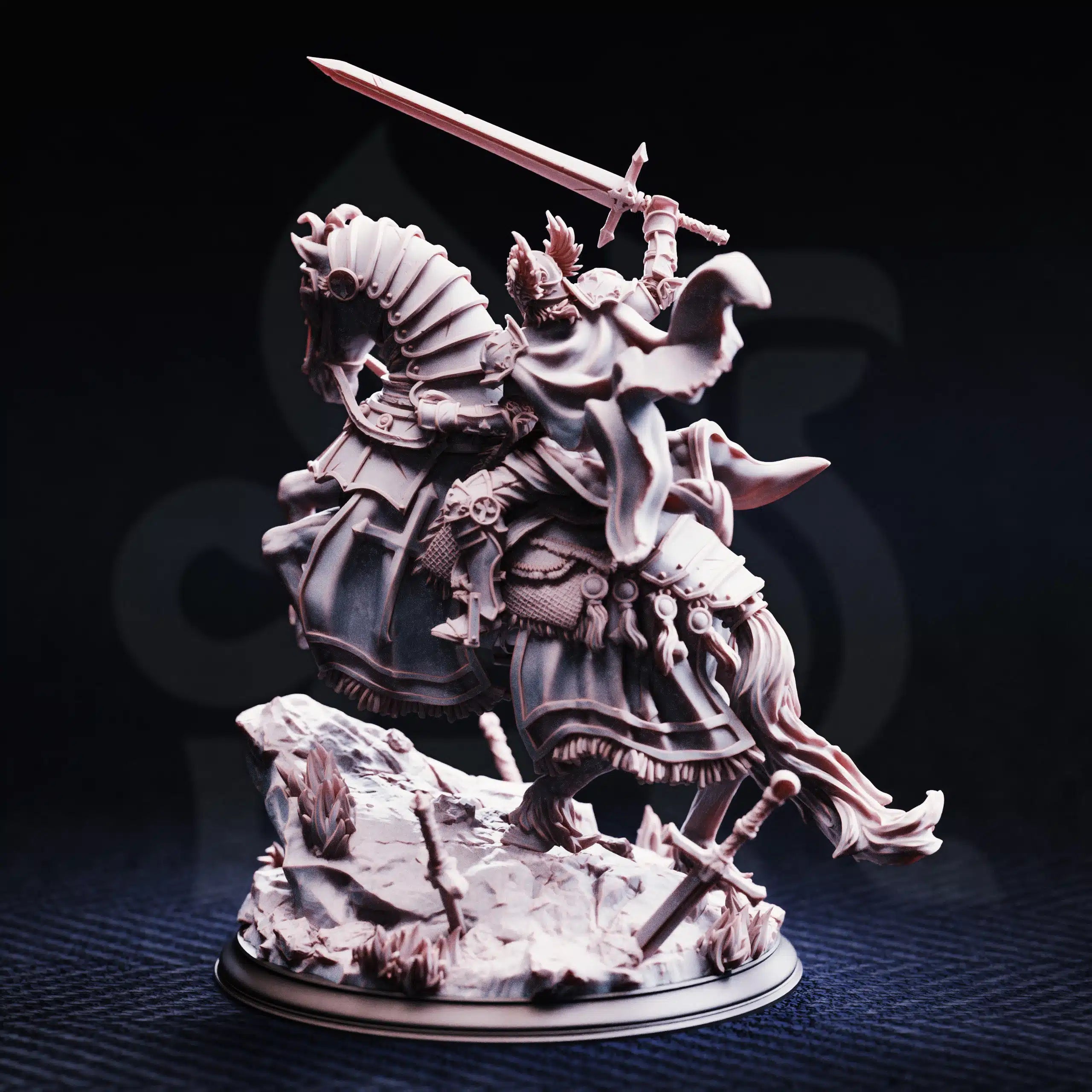 Jeanne du Lac – Knight of Justice - Large and Medium Tabletop Miniatures By DM Stash