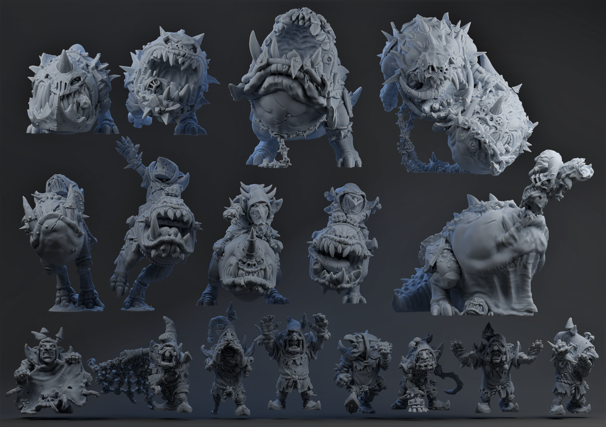 Fearsome Fungitz - Dark Goblins - Fantasy Football - Brutefun Miniatures