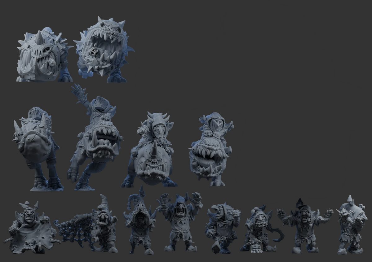 Fearsome Fungitz - Dark Goblins - Fantasy Football - Brutefun Miniatures