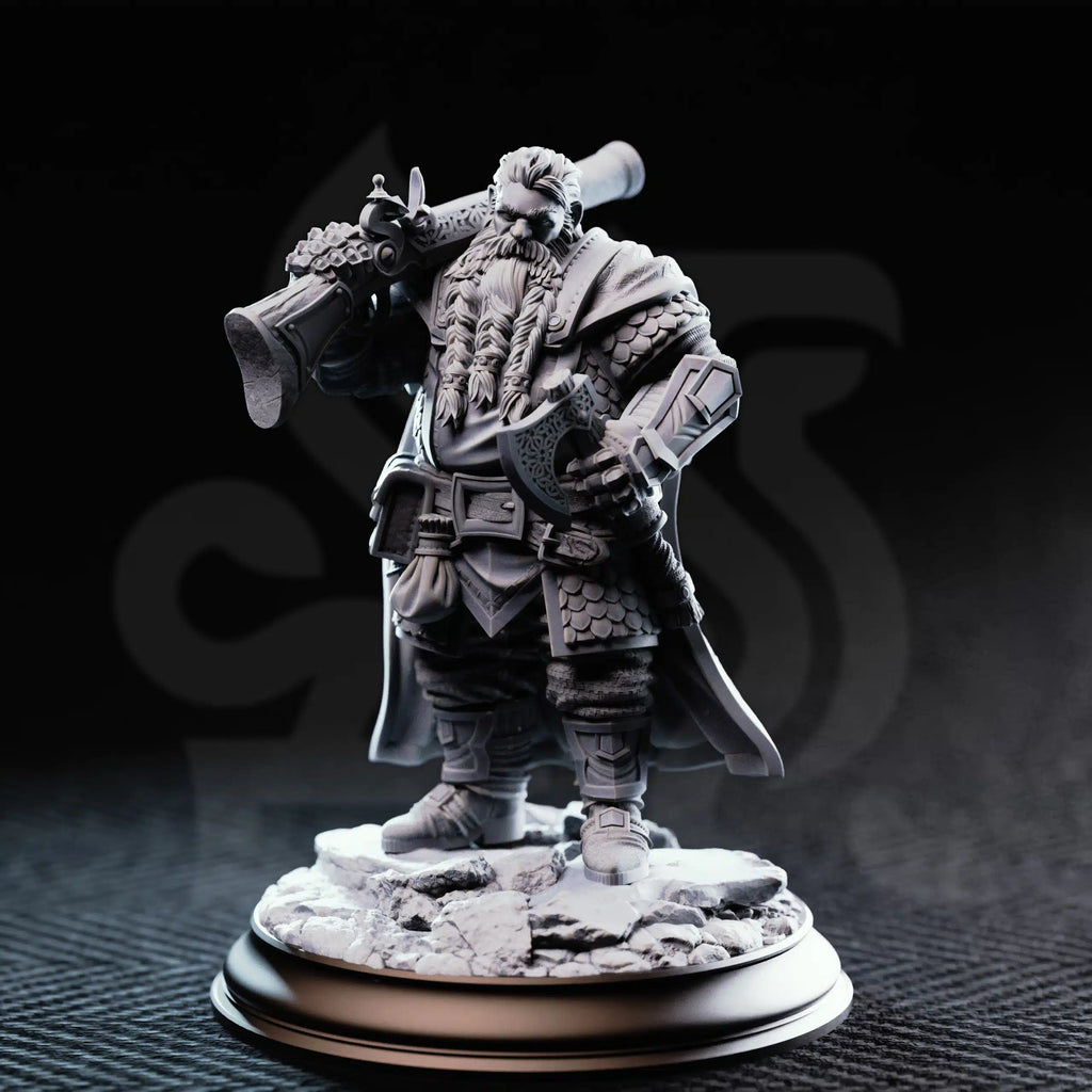 Nilyerg Sureshot – Dwarven Marksman - Medium Tabletop Miniature By DM Stash